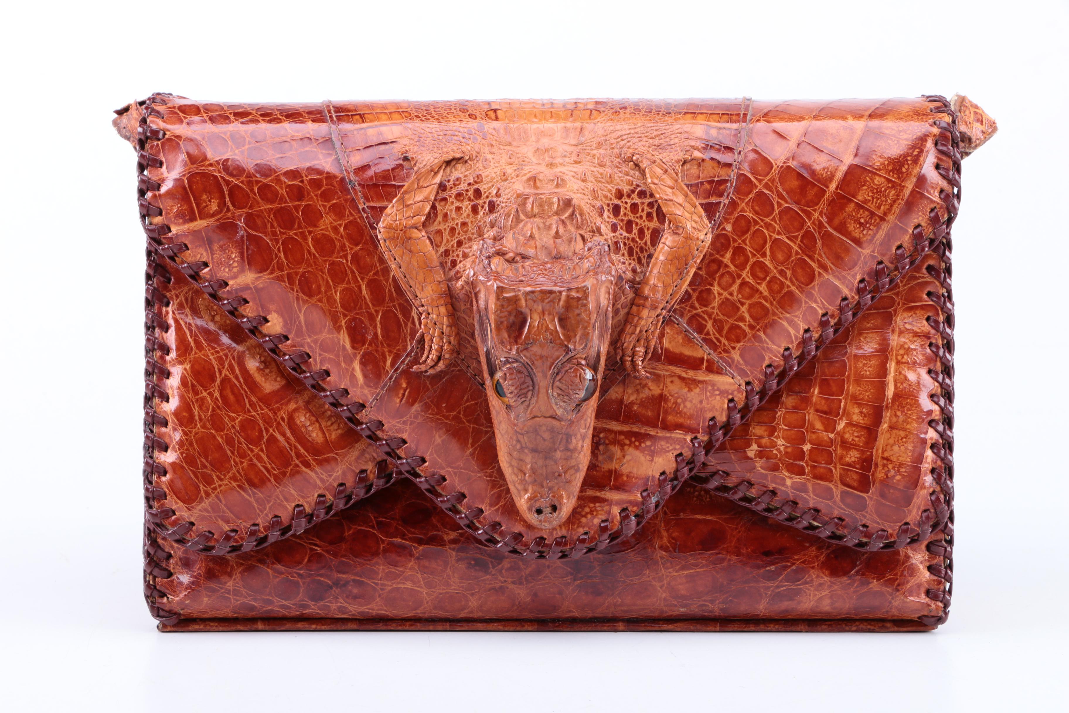 Pair of Alligator Bags Including Caymen