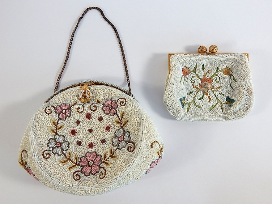 Two Vintage French Beaded Purses