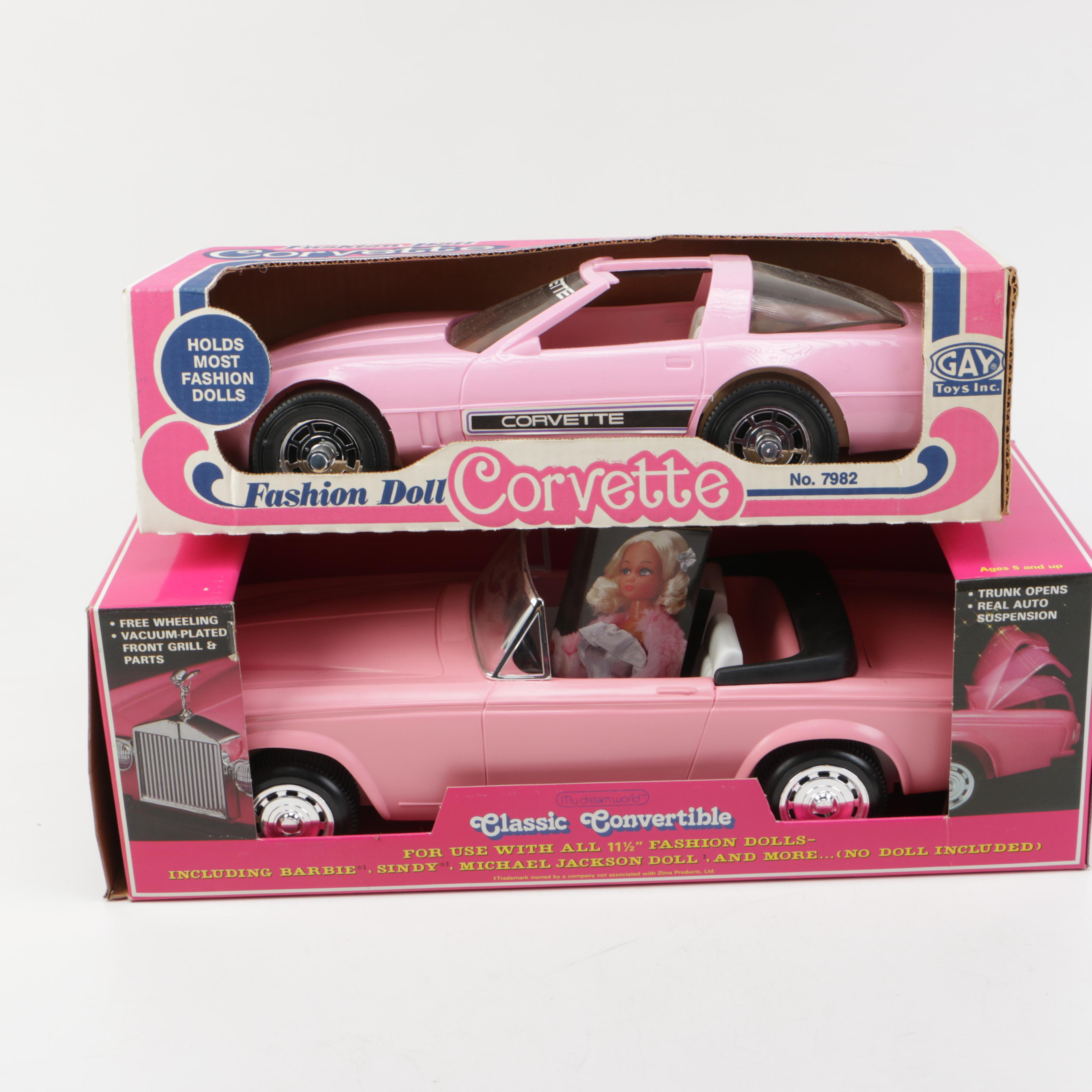 Vintage Plastic Doll Cars in Original Packaging