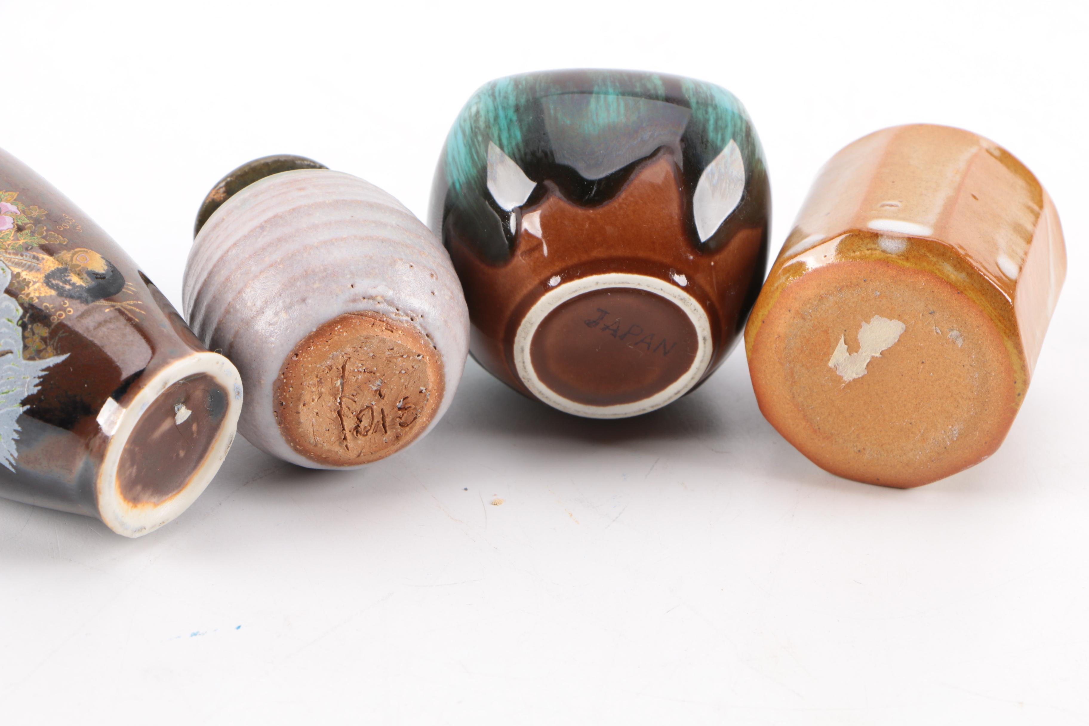 Assortment Of Hand Thrown Stoneware  and Carved Figurines