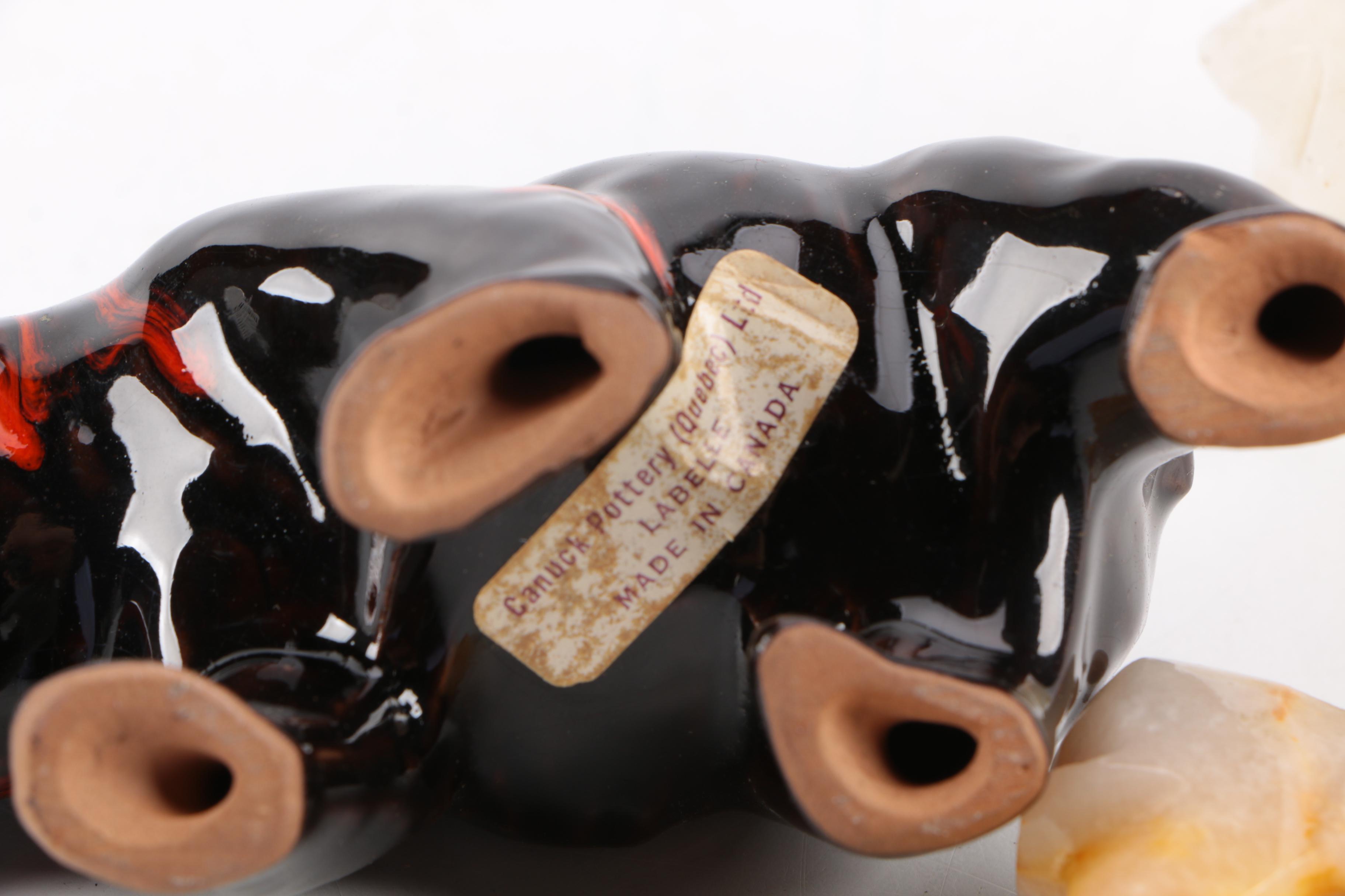 Assortment Of Hand Thrown Stoneware  and Carved Figurines