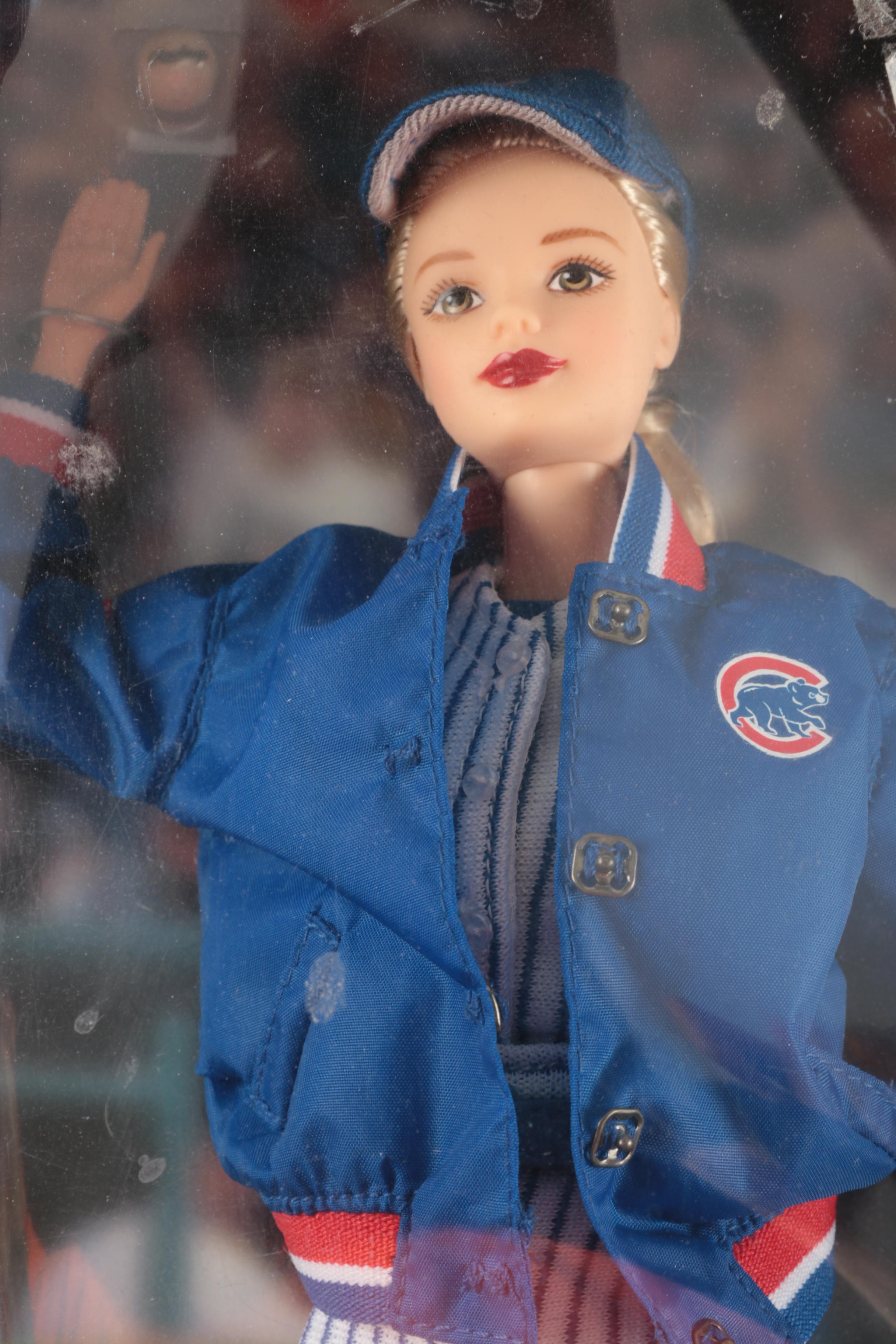 "Chicago Cubs" and "LA Dodgers" Barbie Dolls