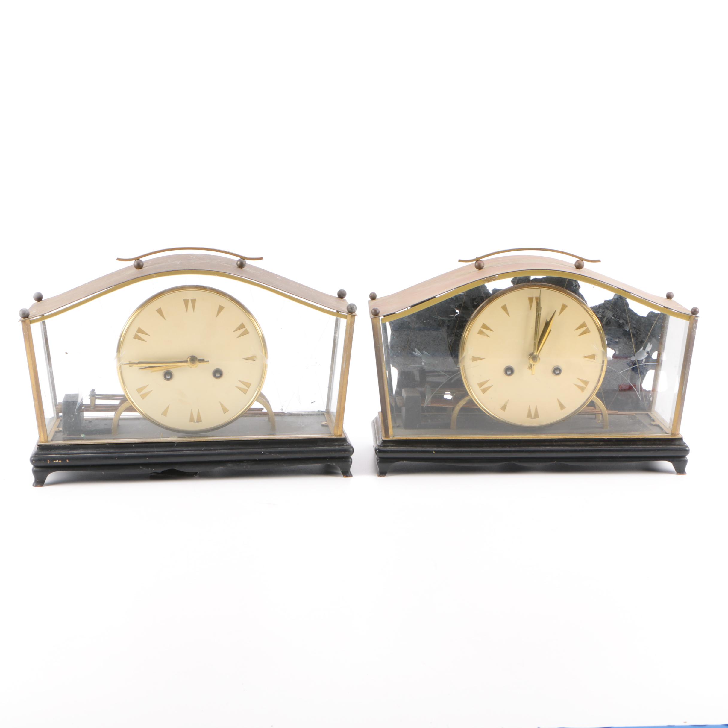 Brass and Glass Carriage Clocks