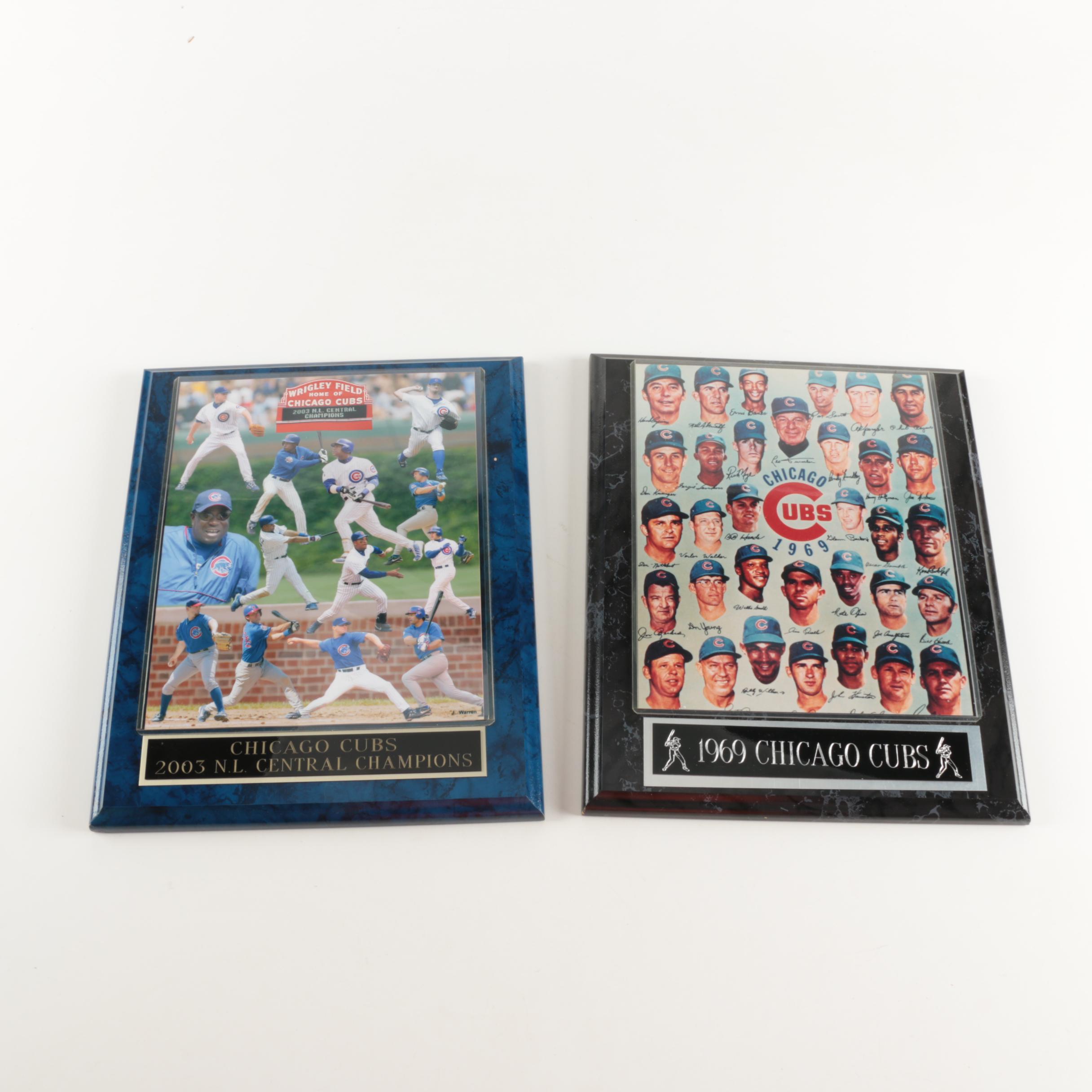 Pair of Chicago Cubs Wall Plaques