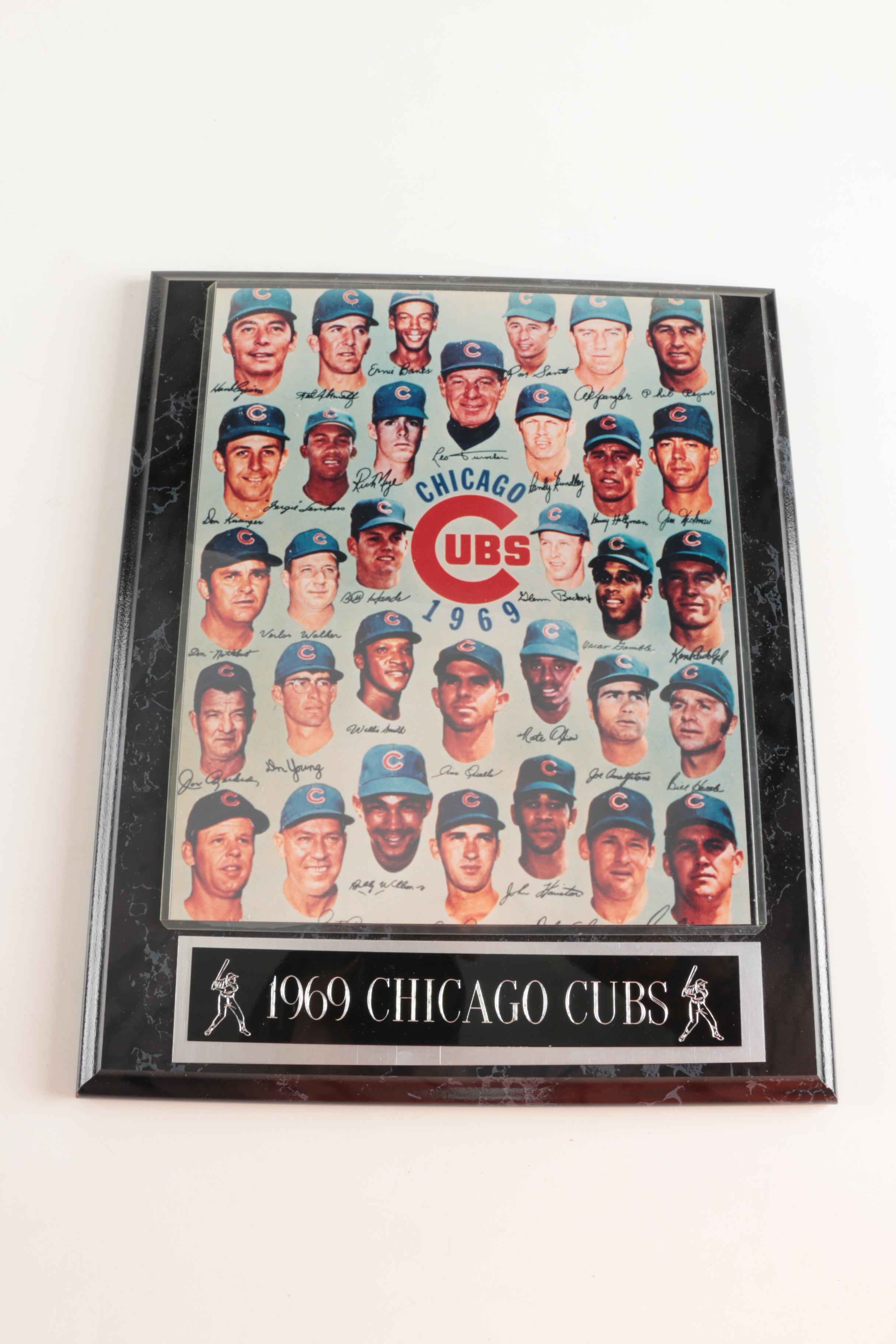 Pair of Chicago Cubs Wall Plaques