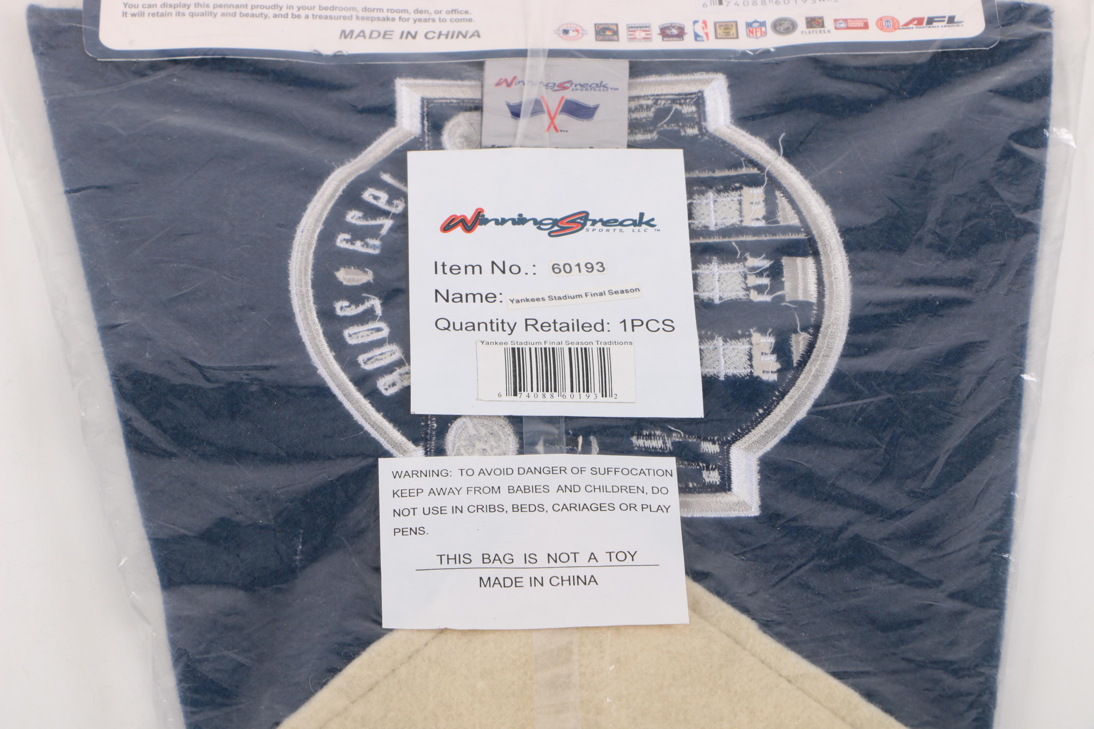 New York Yankee's Stadium Final Season Pennant