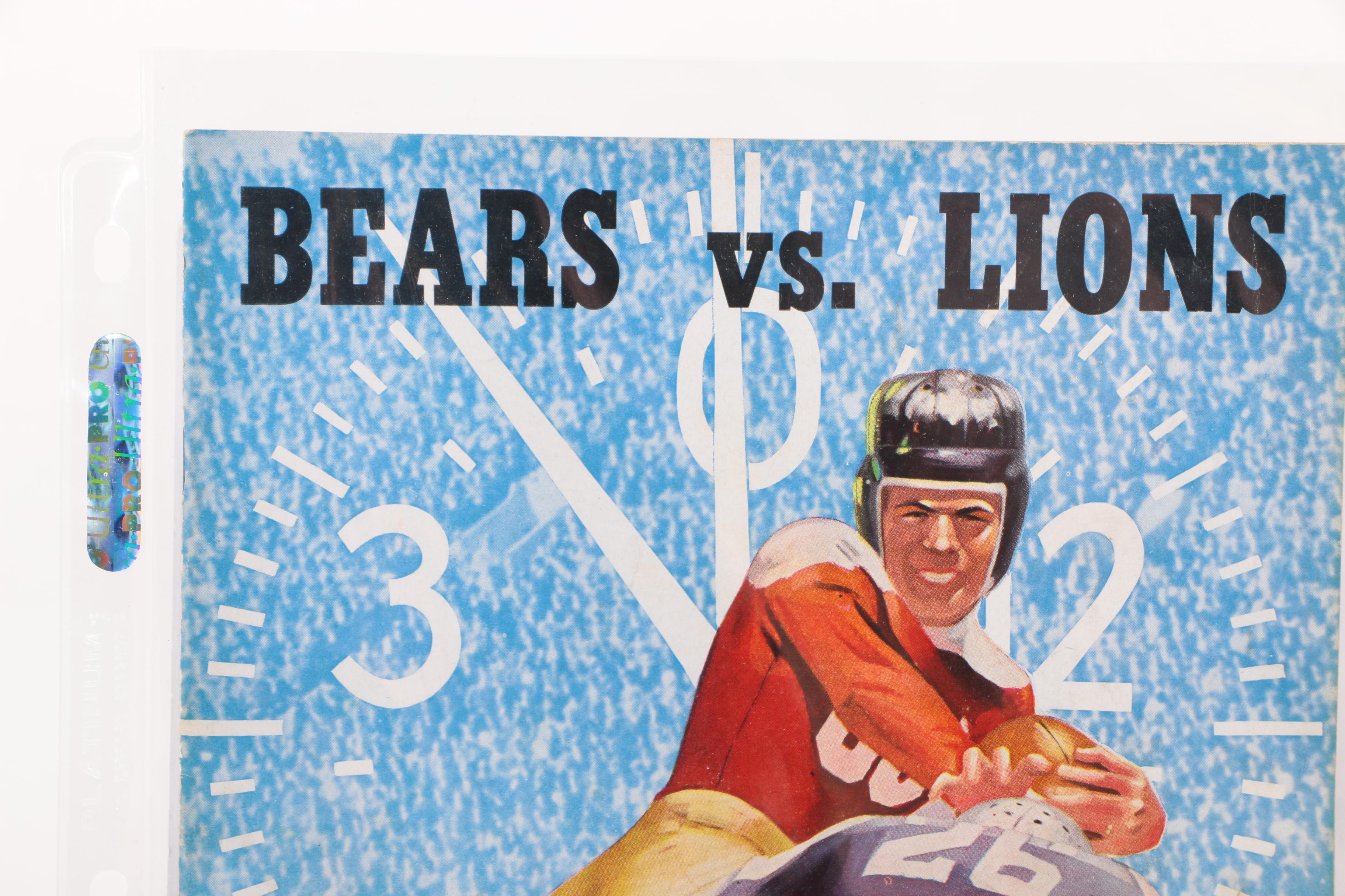 1940 Bears vs. Lions Wrigley Field Program