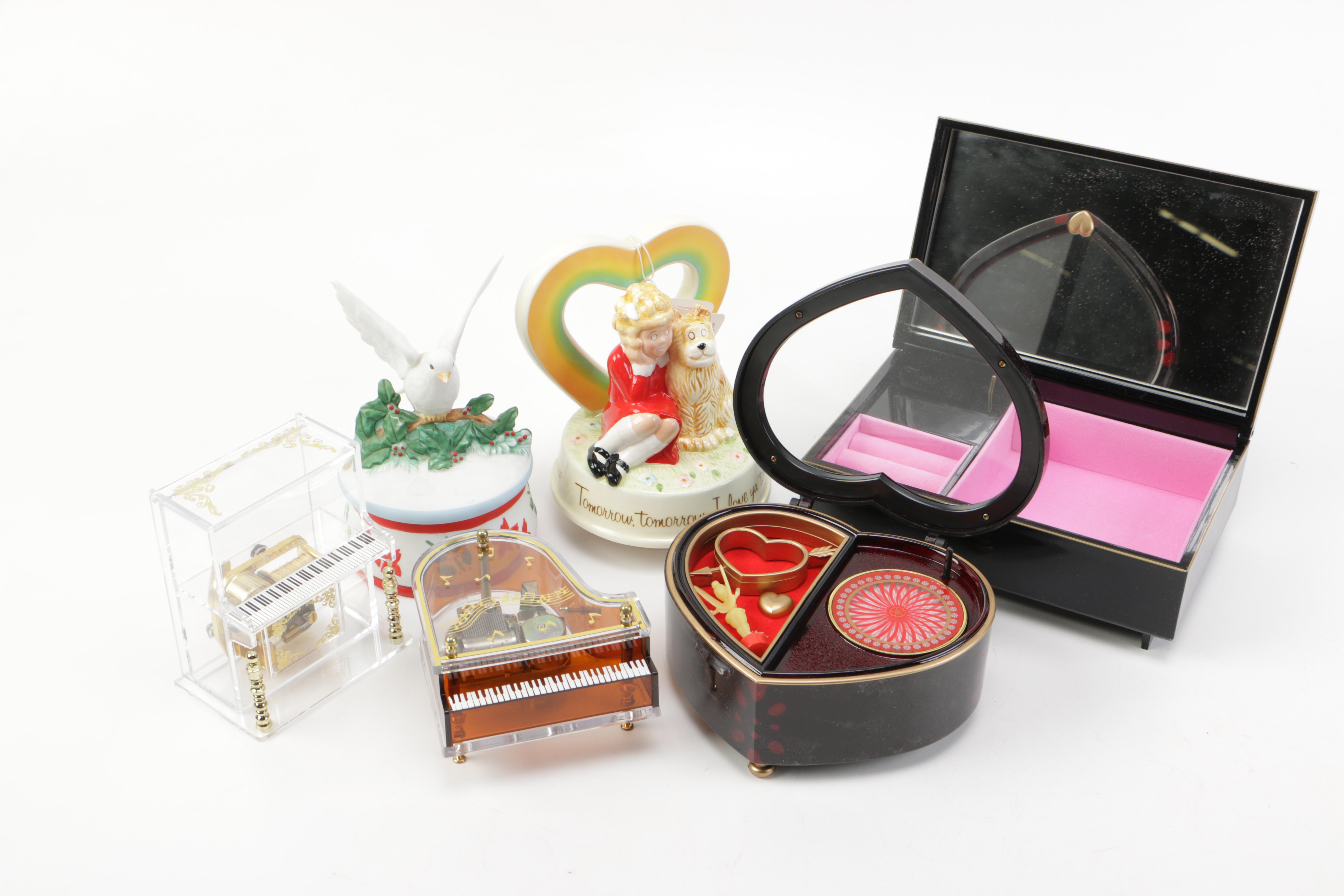 Ceramic and Plastic Music Boxes