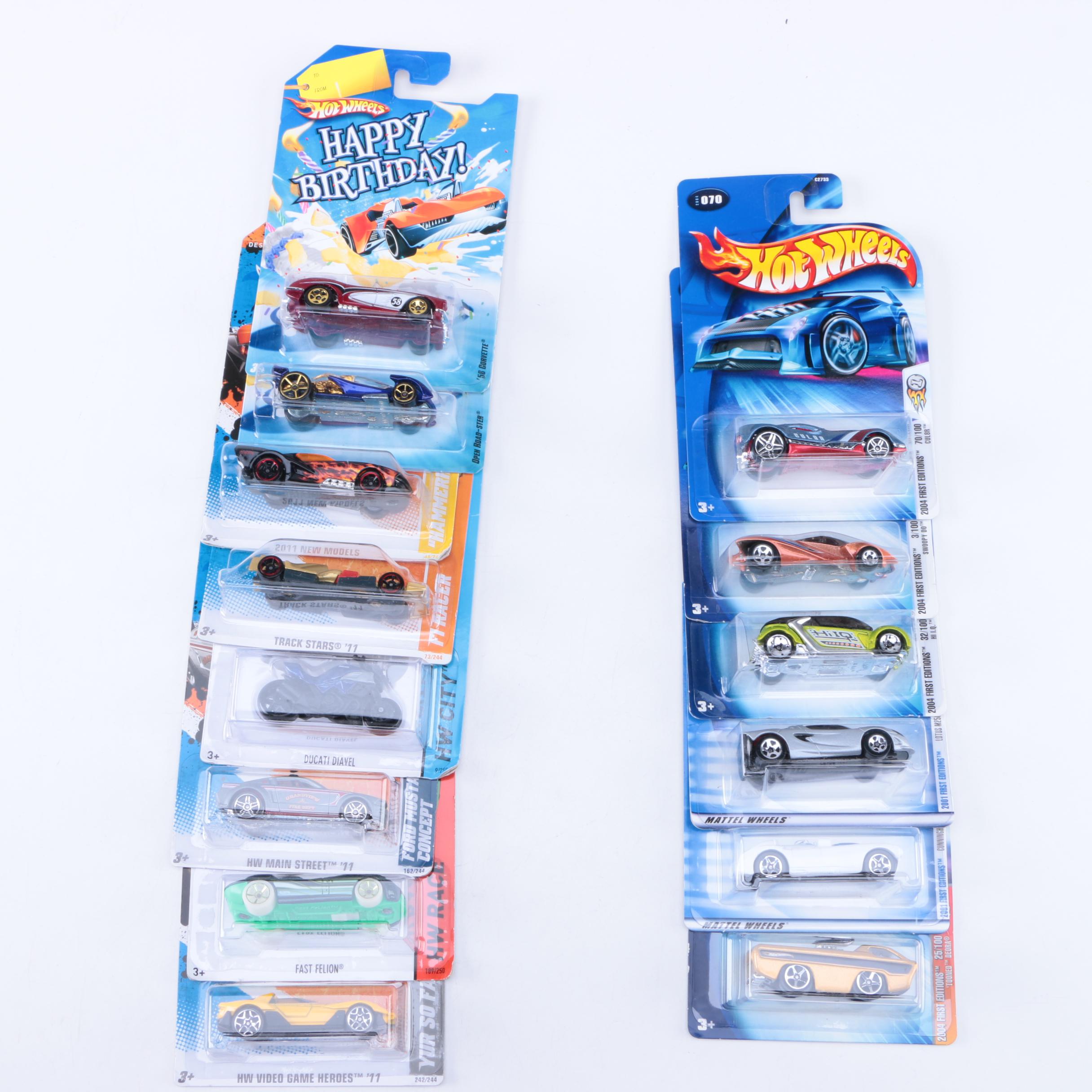 Hot Wheels Die-Cast Cars in Original Packaging
