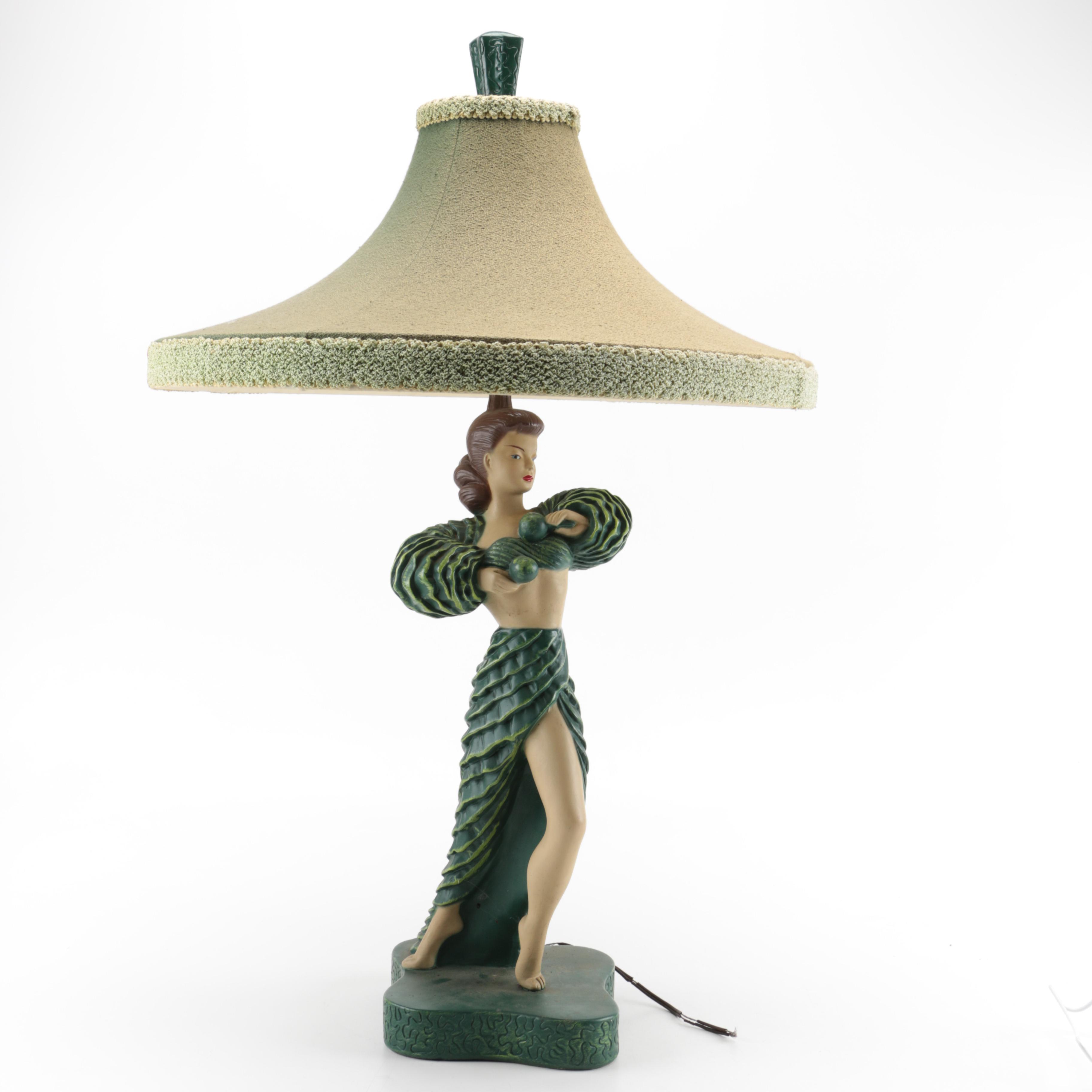 1951 Continental Art Co. Exotica Table Lamp