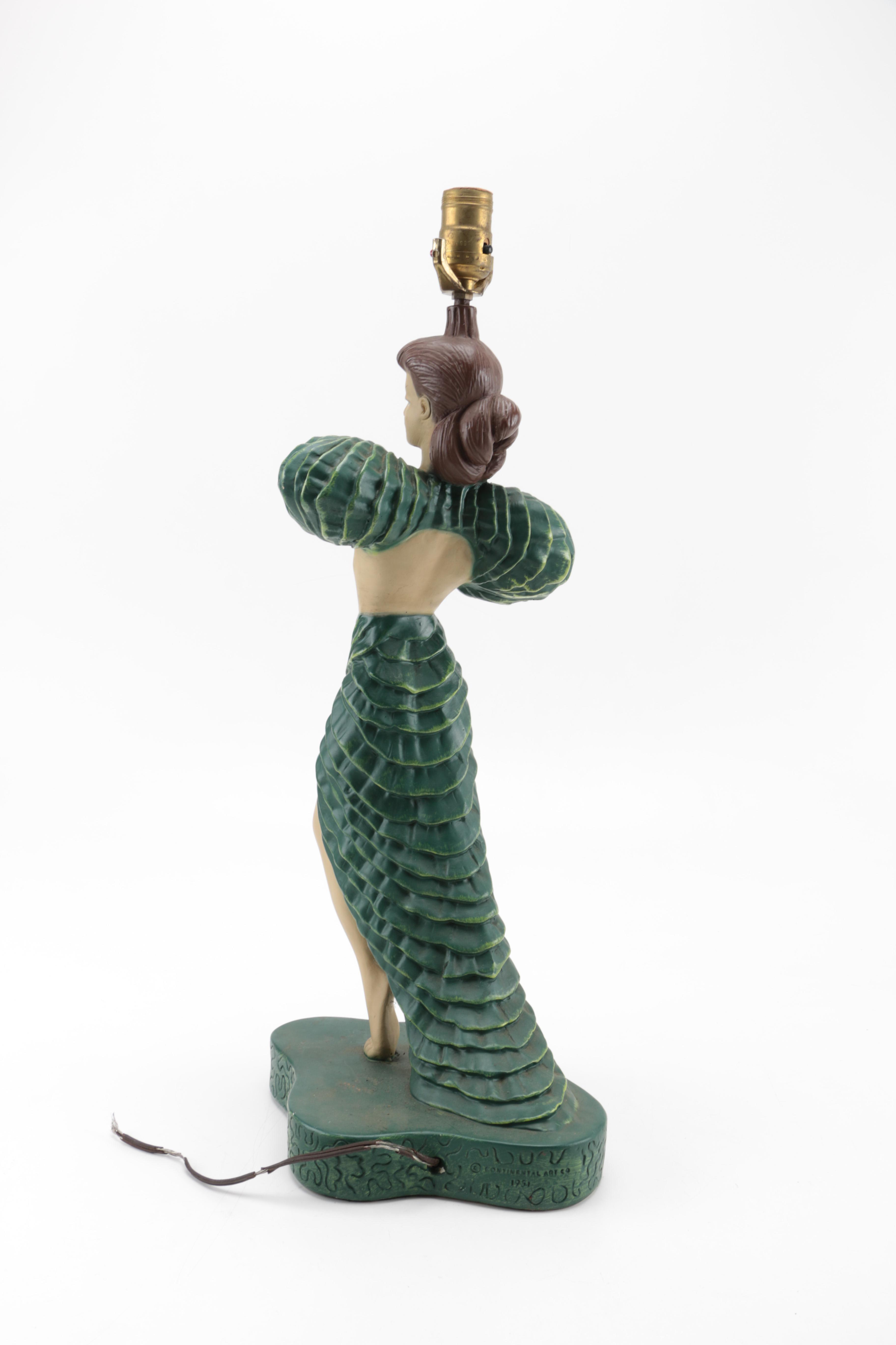 1951 Continental Art Co. Exotica Table Lamp