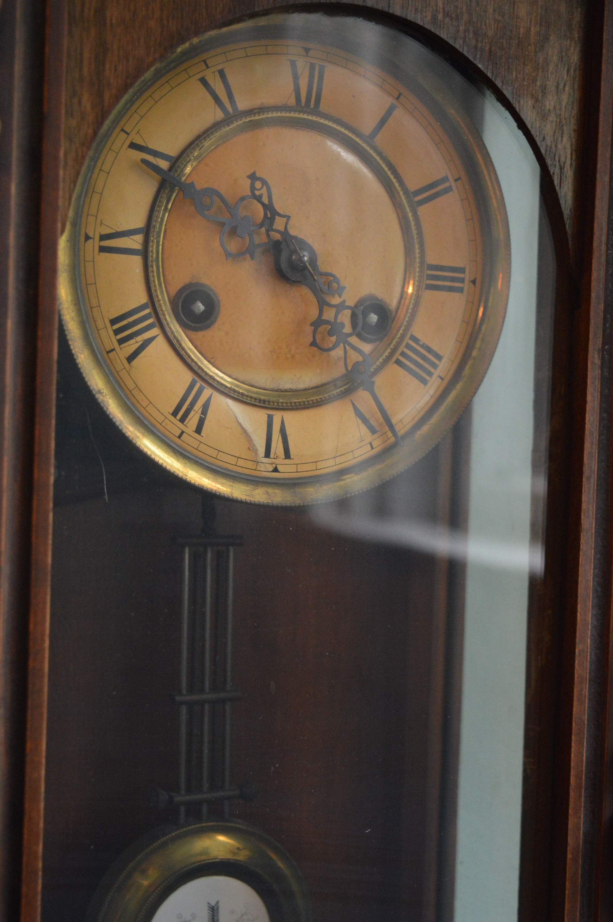 Antique RA German Vienna Regulator Style Clock