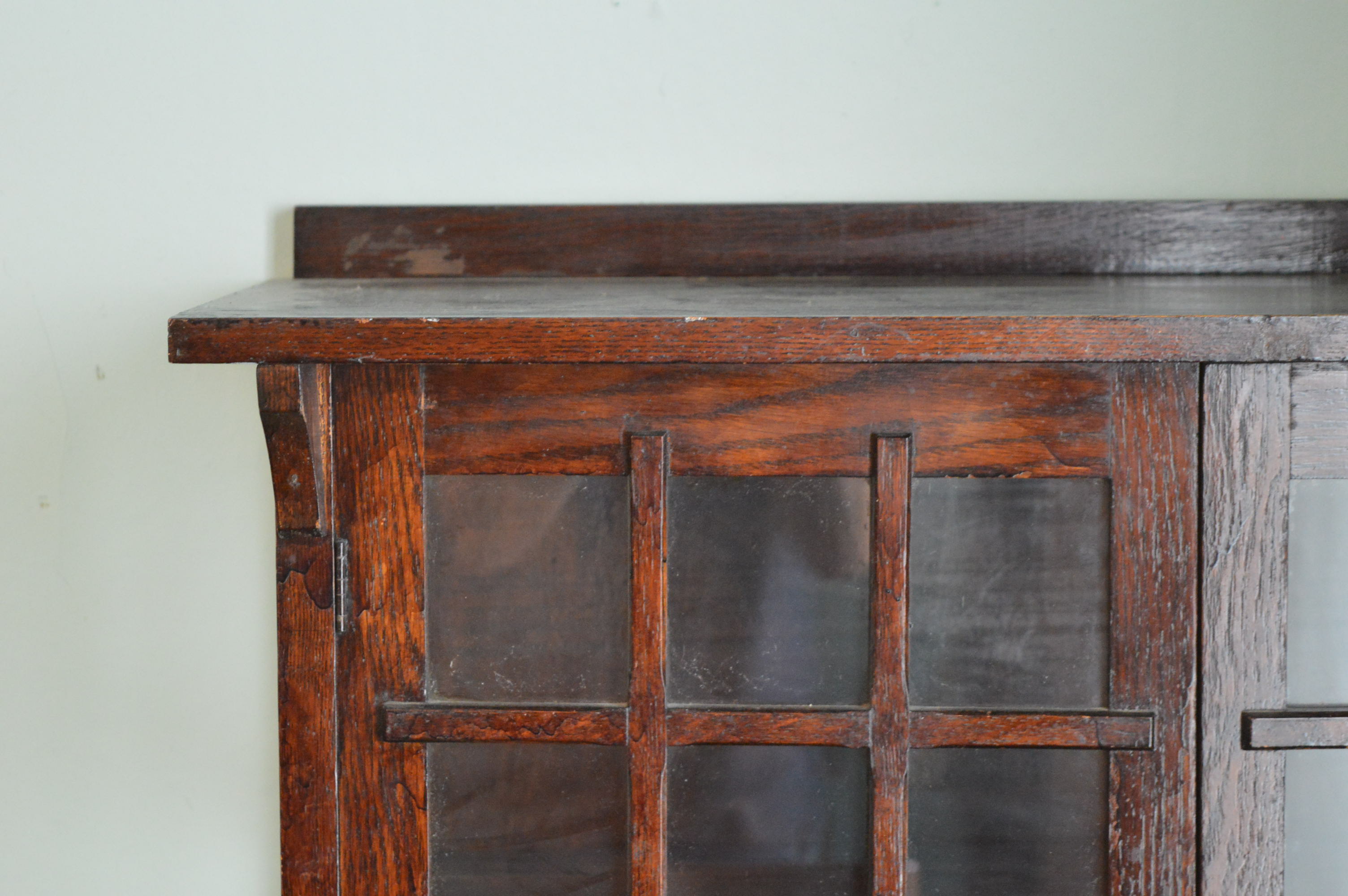 Mission Style Oak Display Cabinet