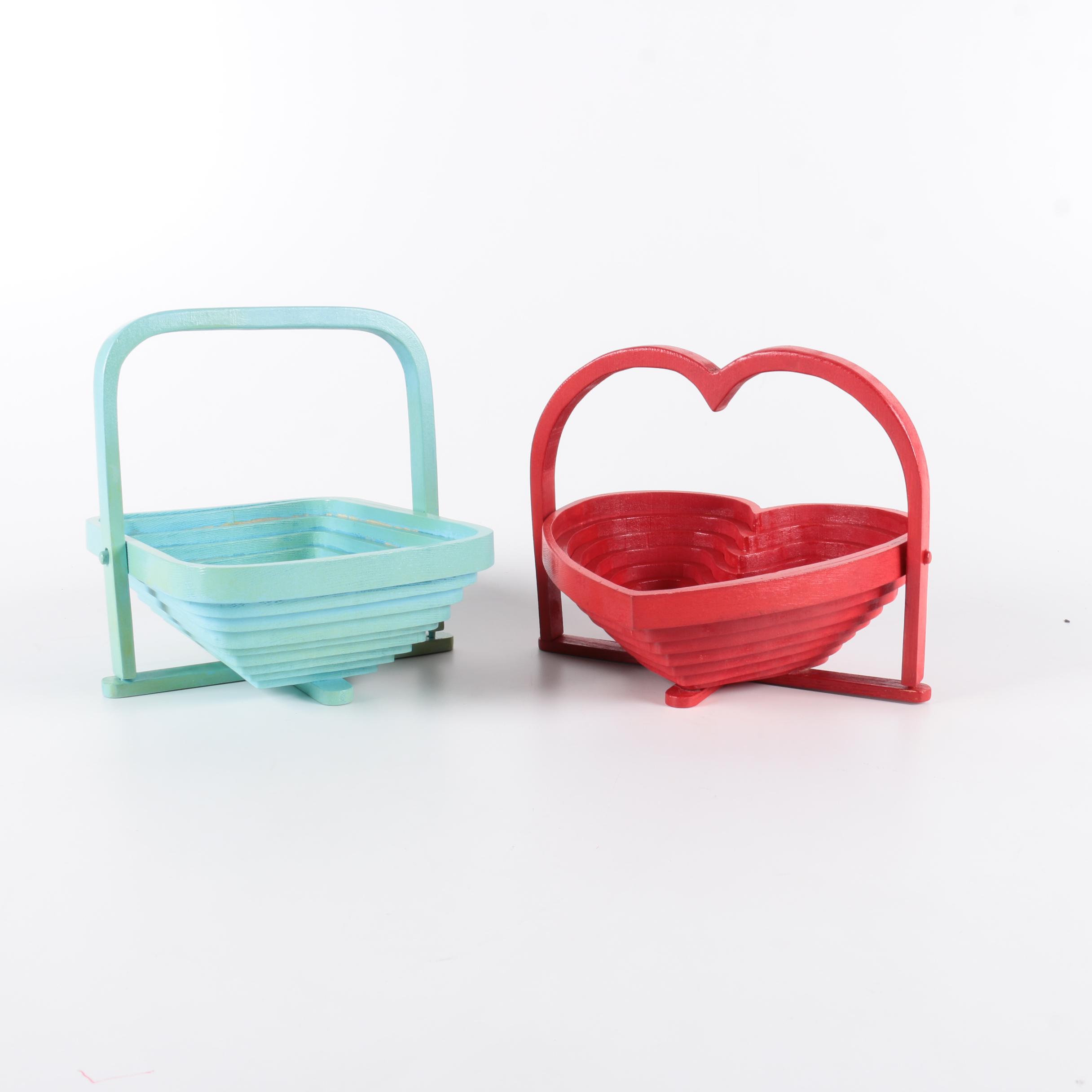 Collapsible Wooden Baskets