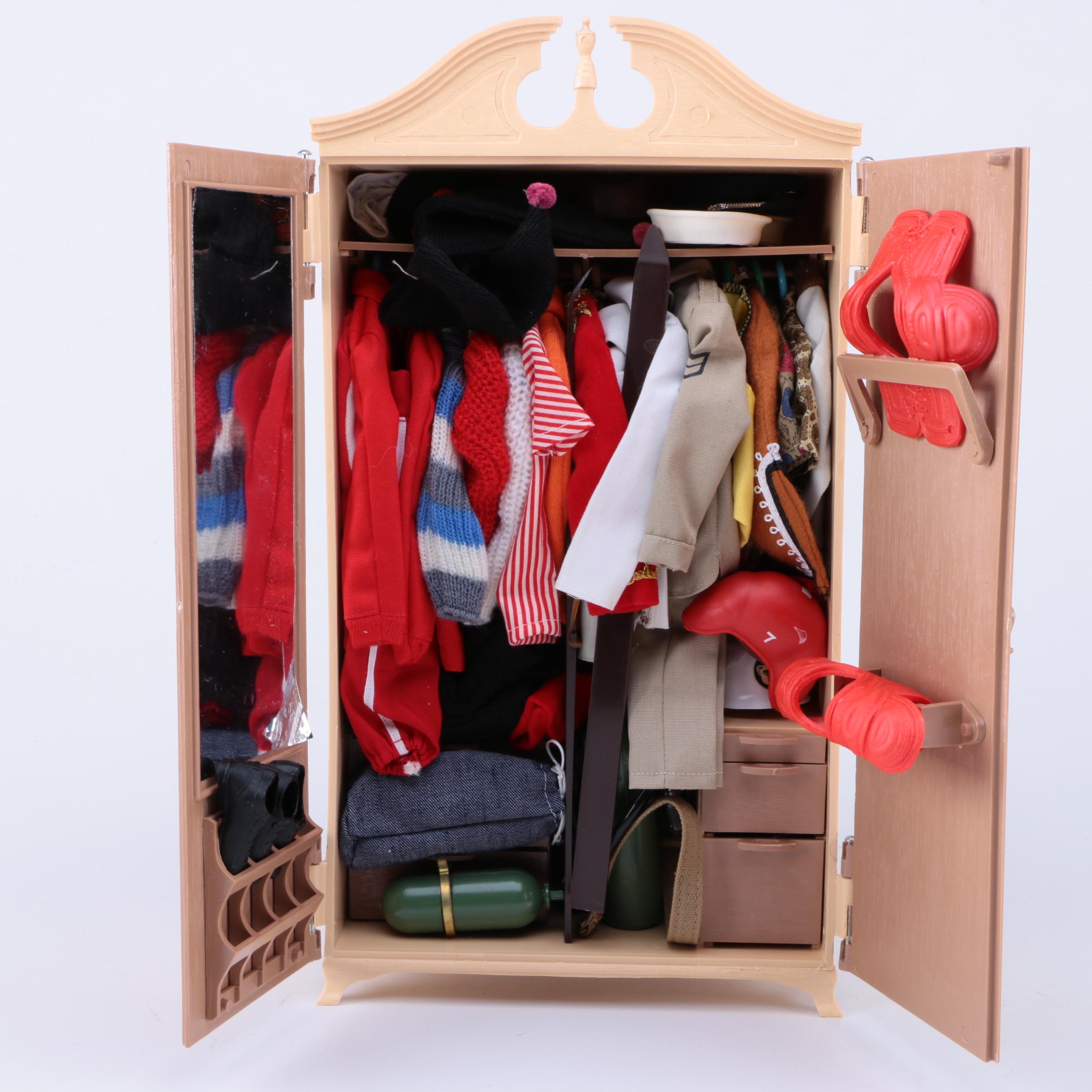 Ken and Barbie Doll Wardrobes with Doll Clothing