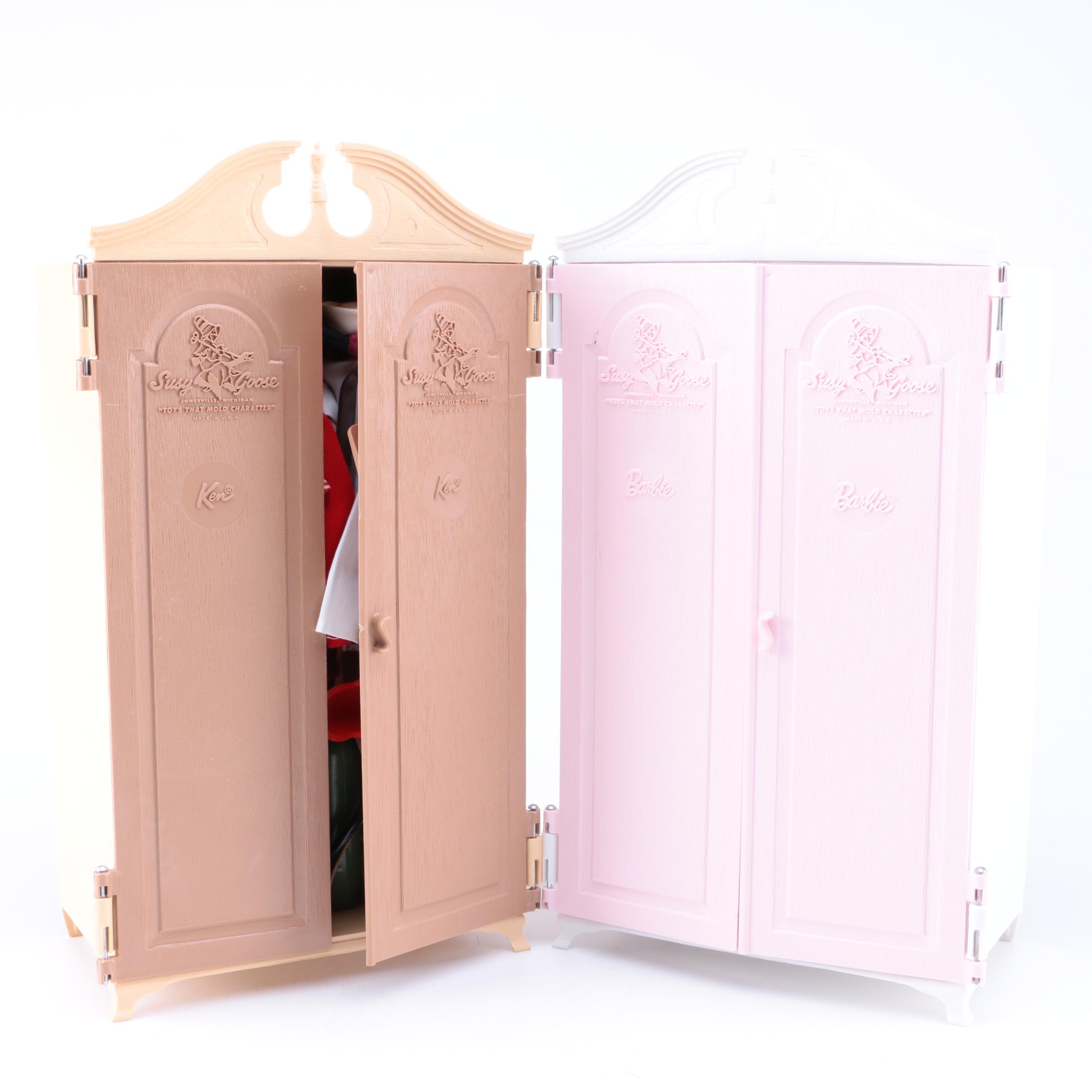 Ken and Barbie Doll Wardrobes with Doll Clothing