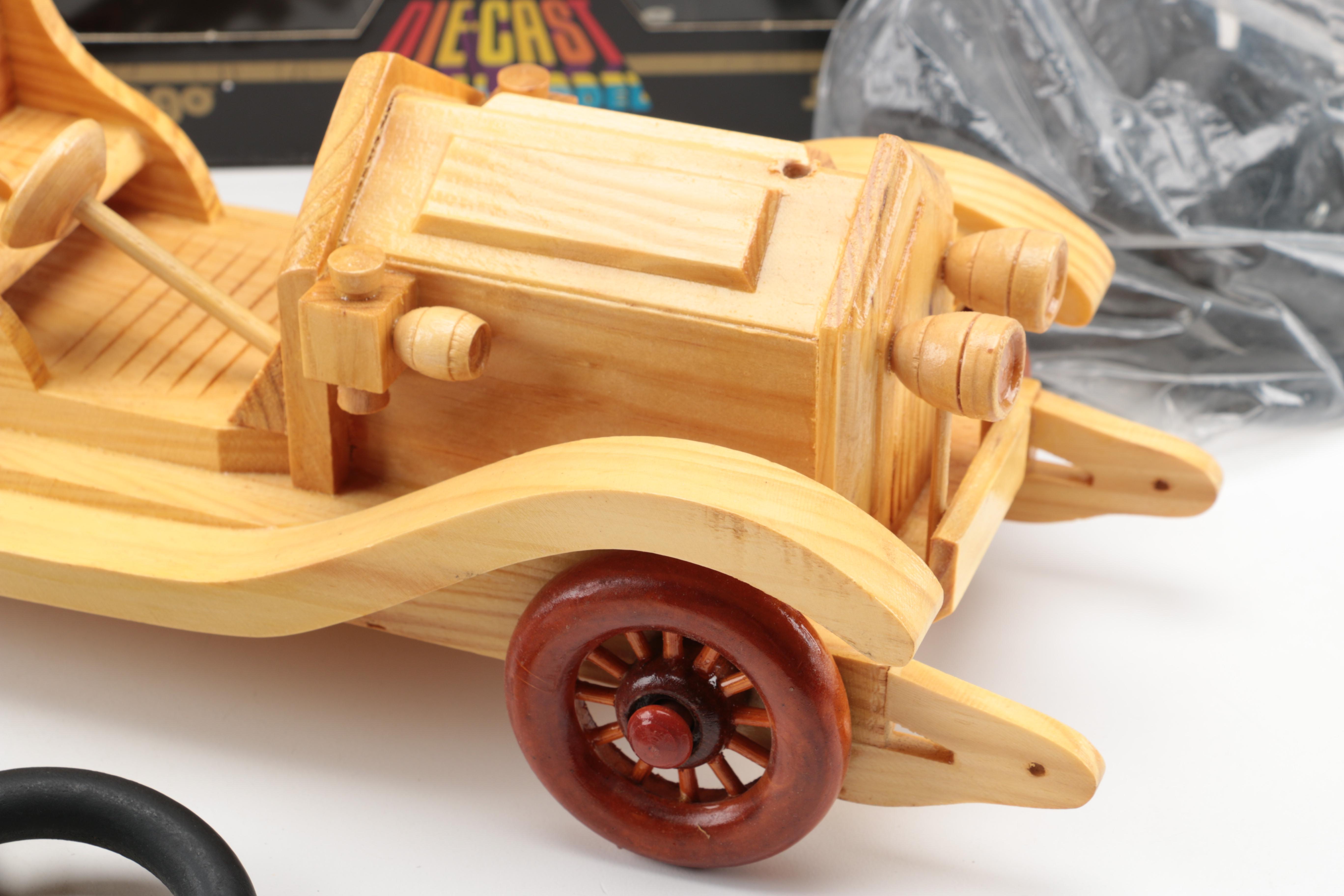 Four Die-Cast and Wooden Cars