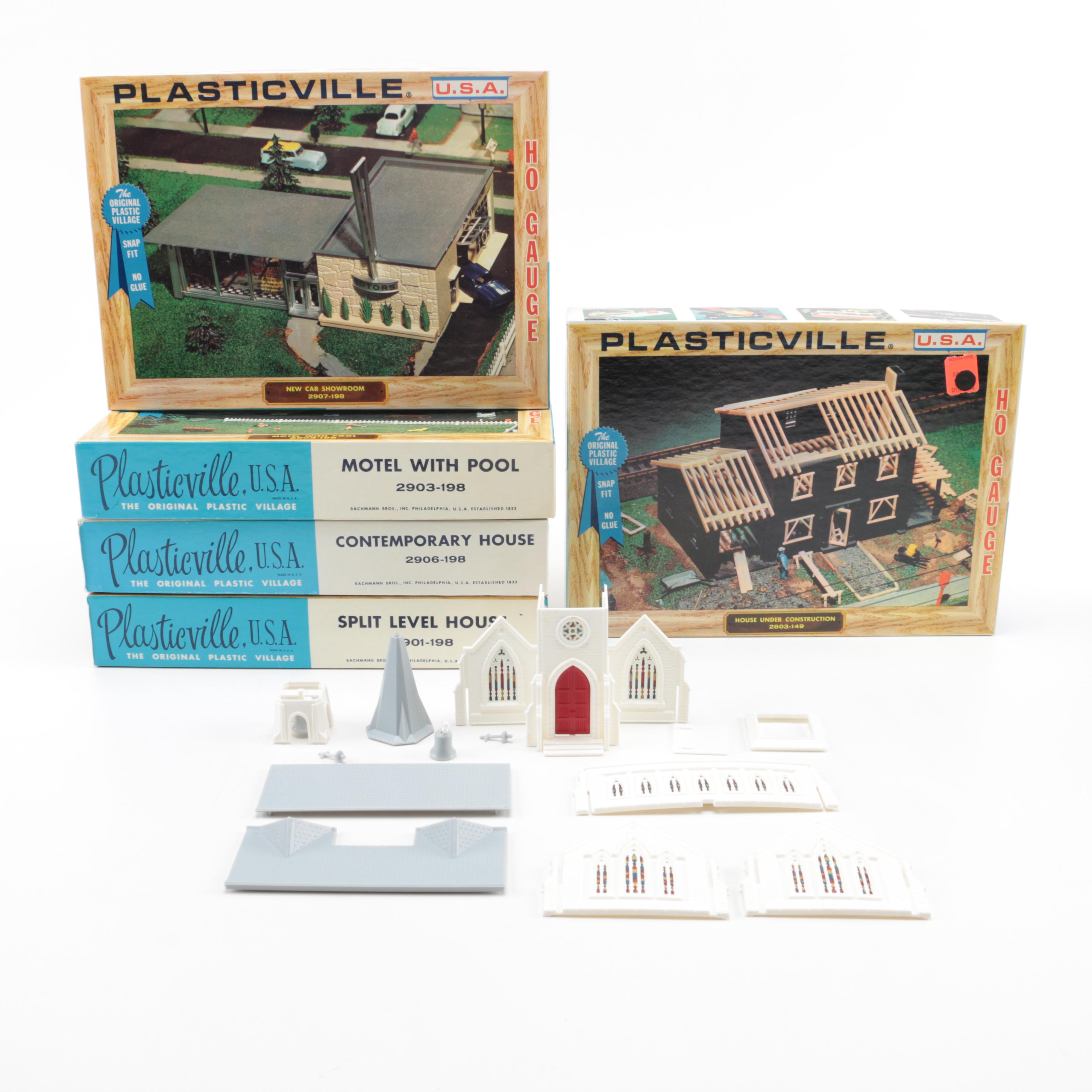 HO Scale Plasticville Train Village Buildings