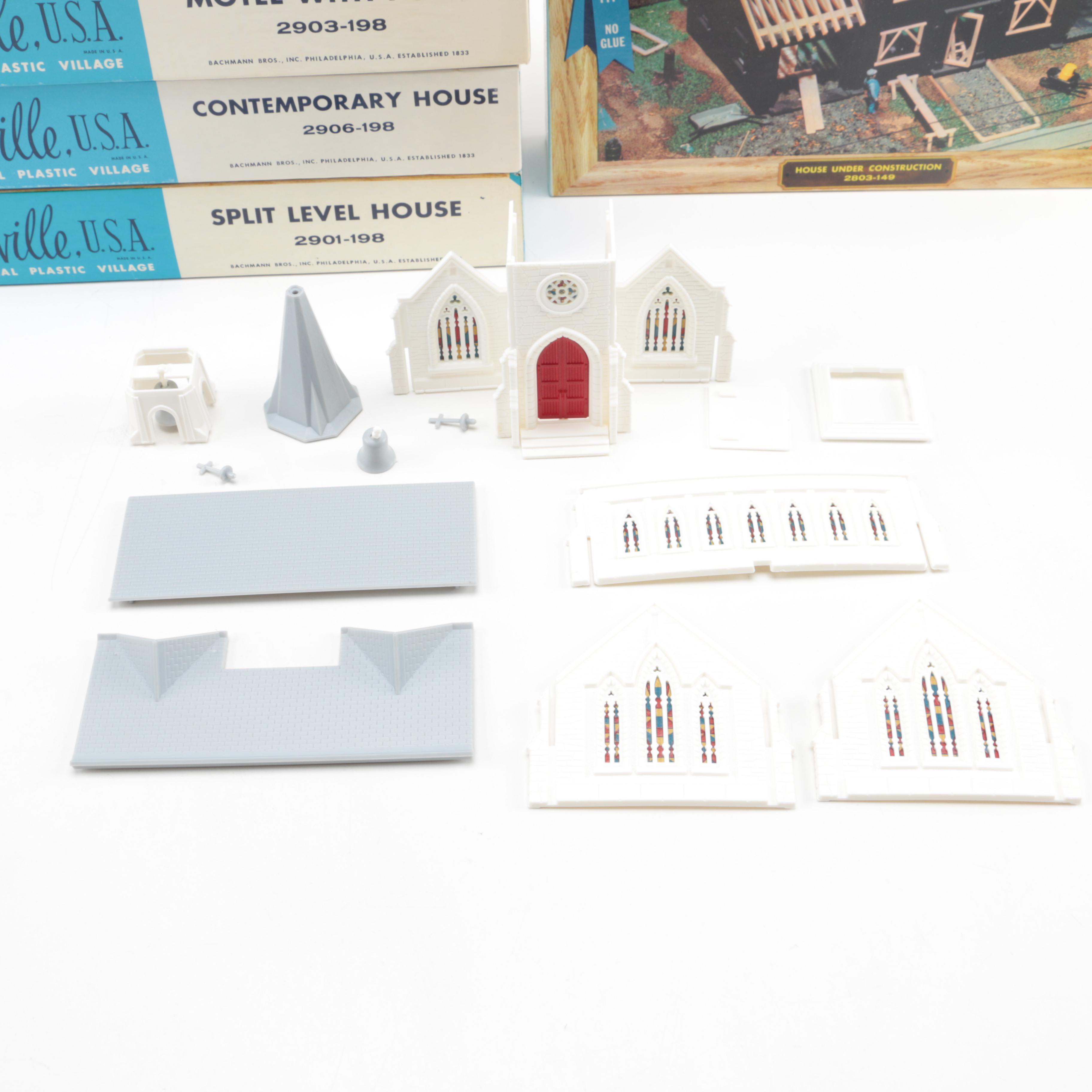 HO Scale Plasticville Train Village Buildings