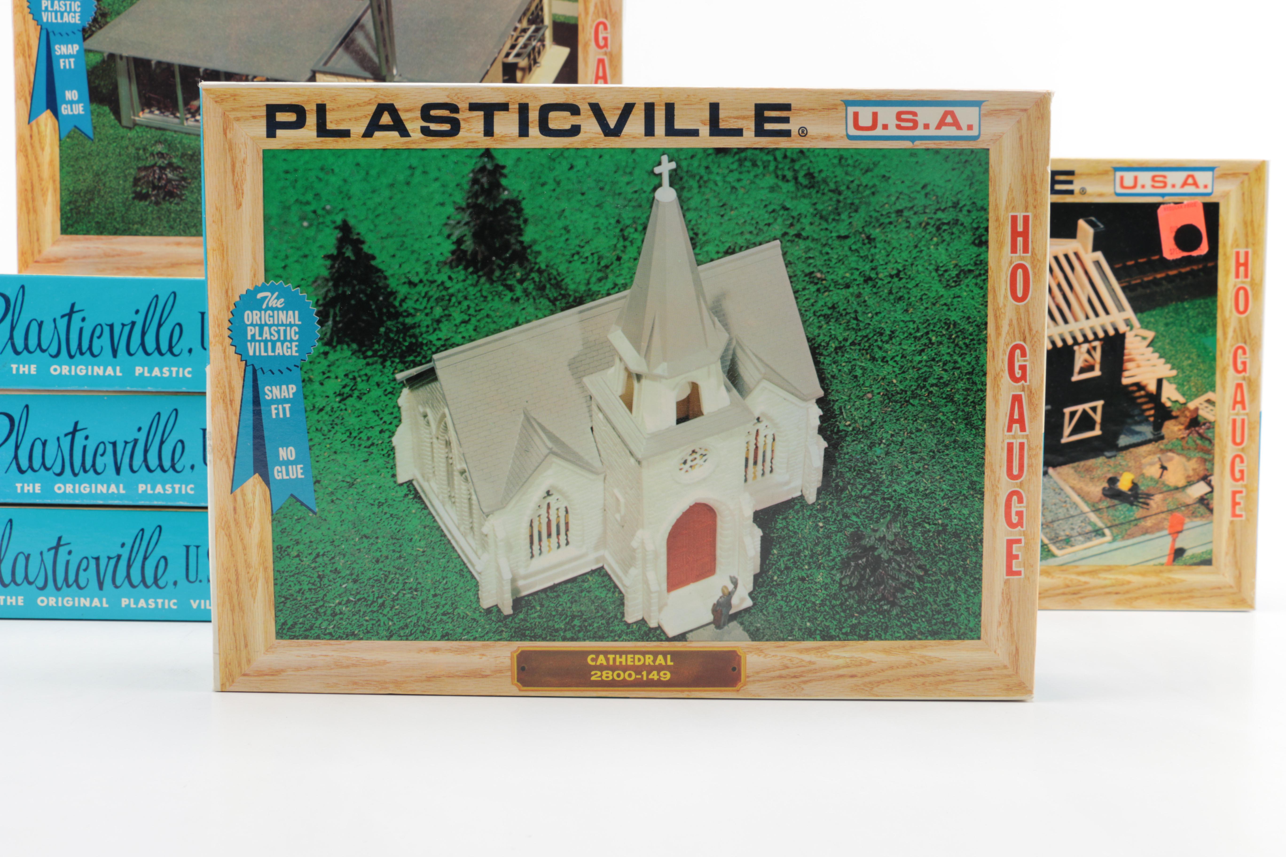 HO Scale Plasticville Train Village Buildings