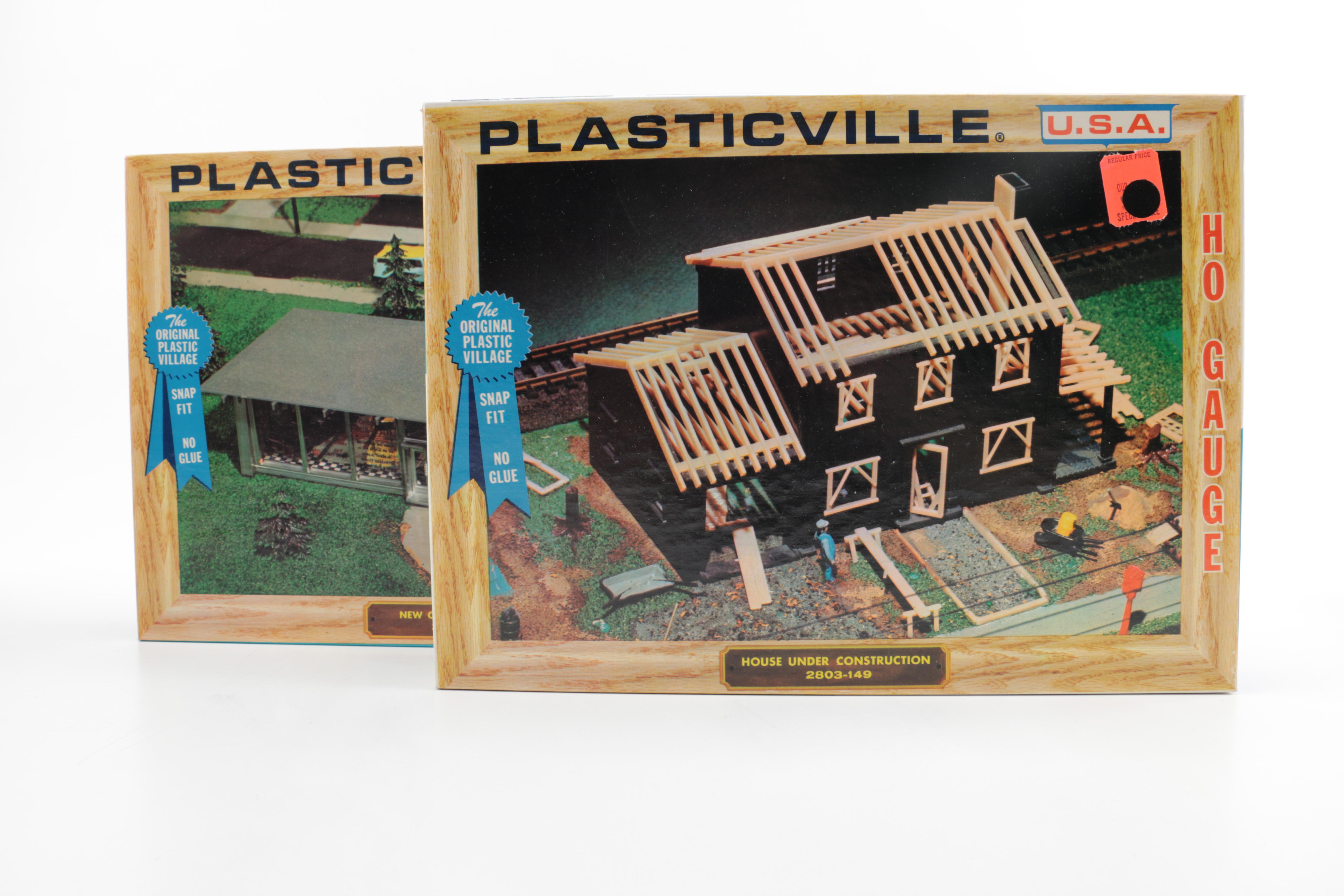 HO Scale Plasticville Train Village Buildings