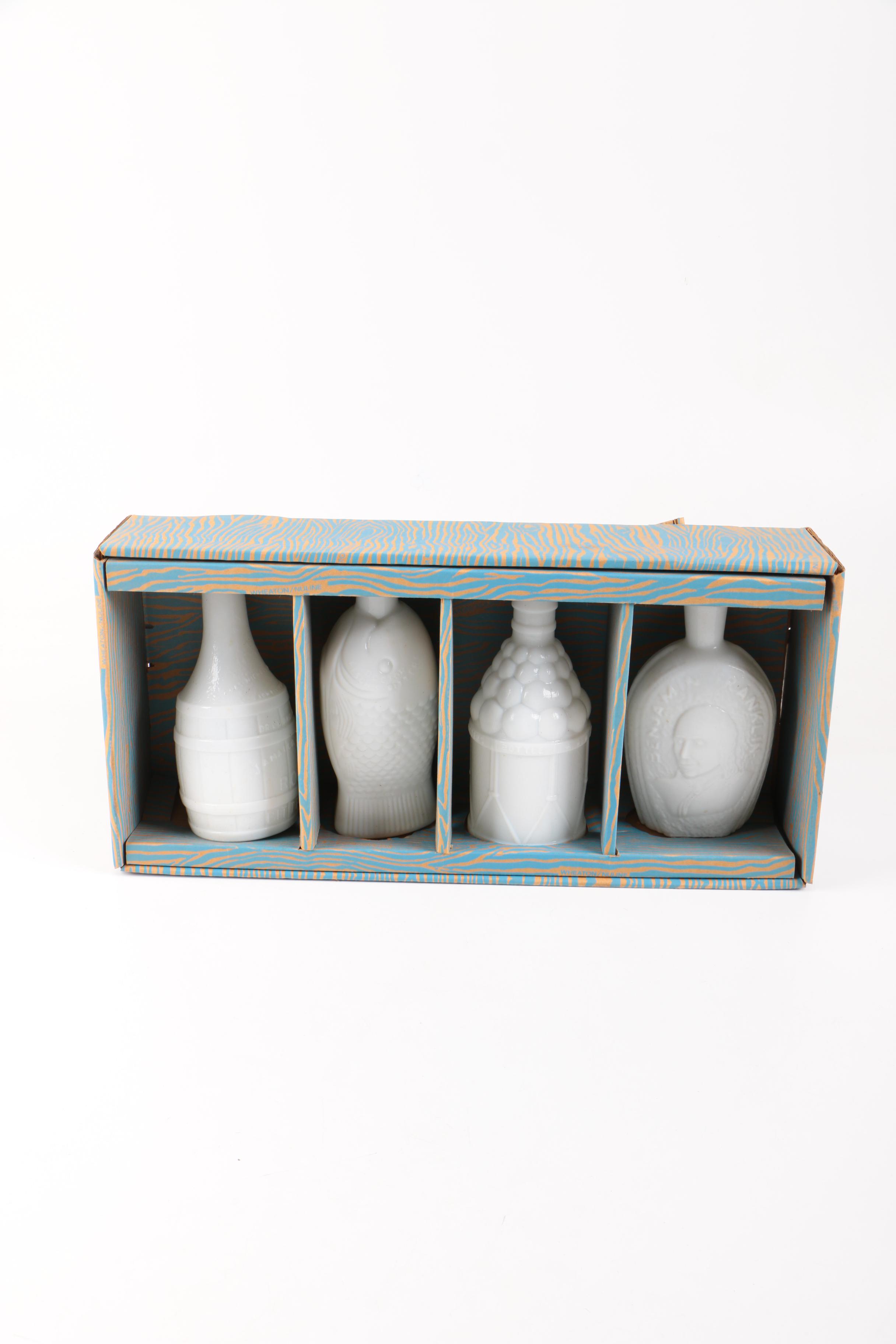 Set of Milk Glass Vases