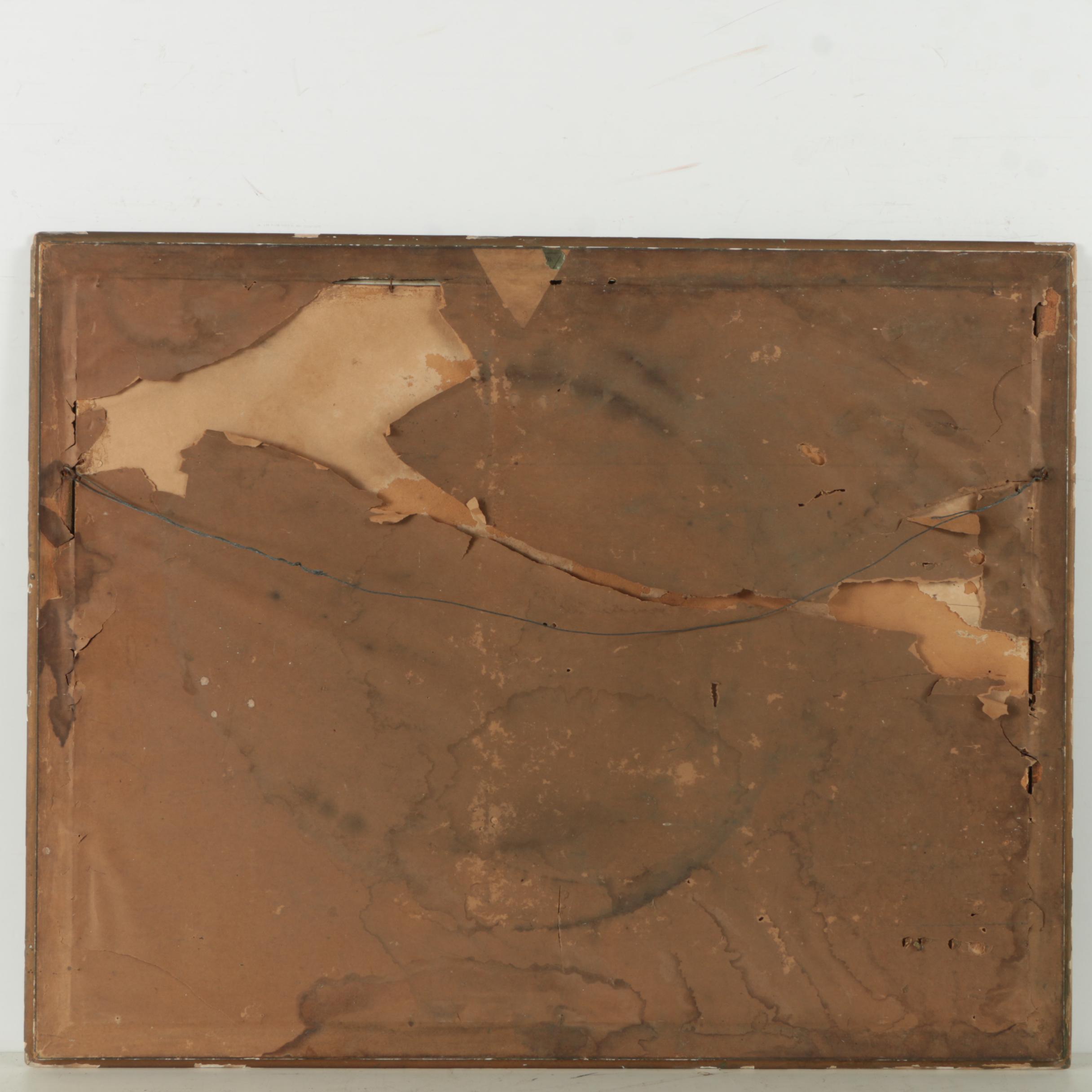 Edward Percy Moran Etching of a Young Couple by the Sea