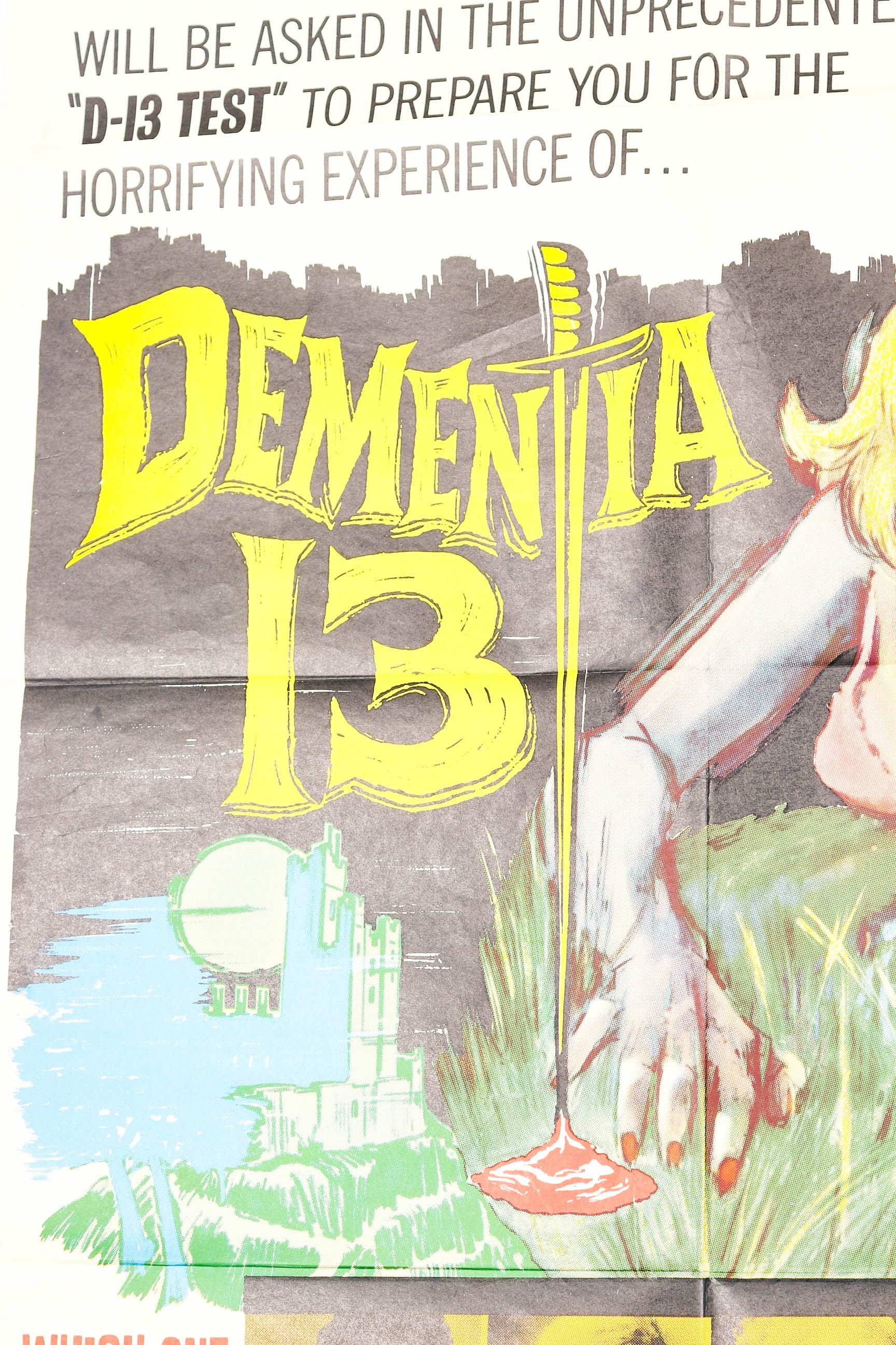 Vintage 1963 "Dementia 13" Movie Poster