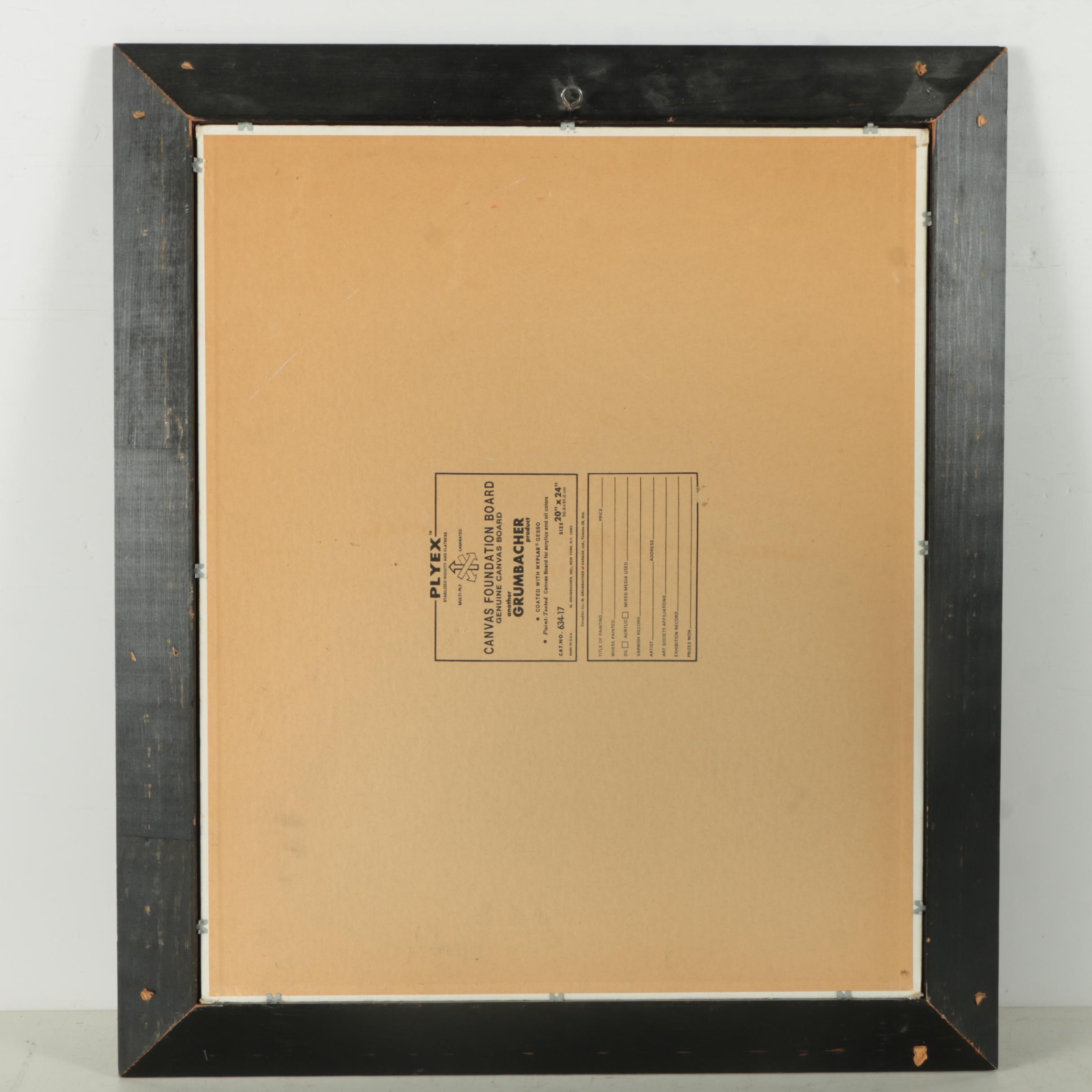 Beverly Eckhouse Oil Painting on Canvas Board of Piano Scene