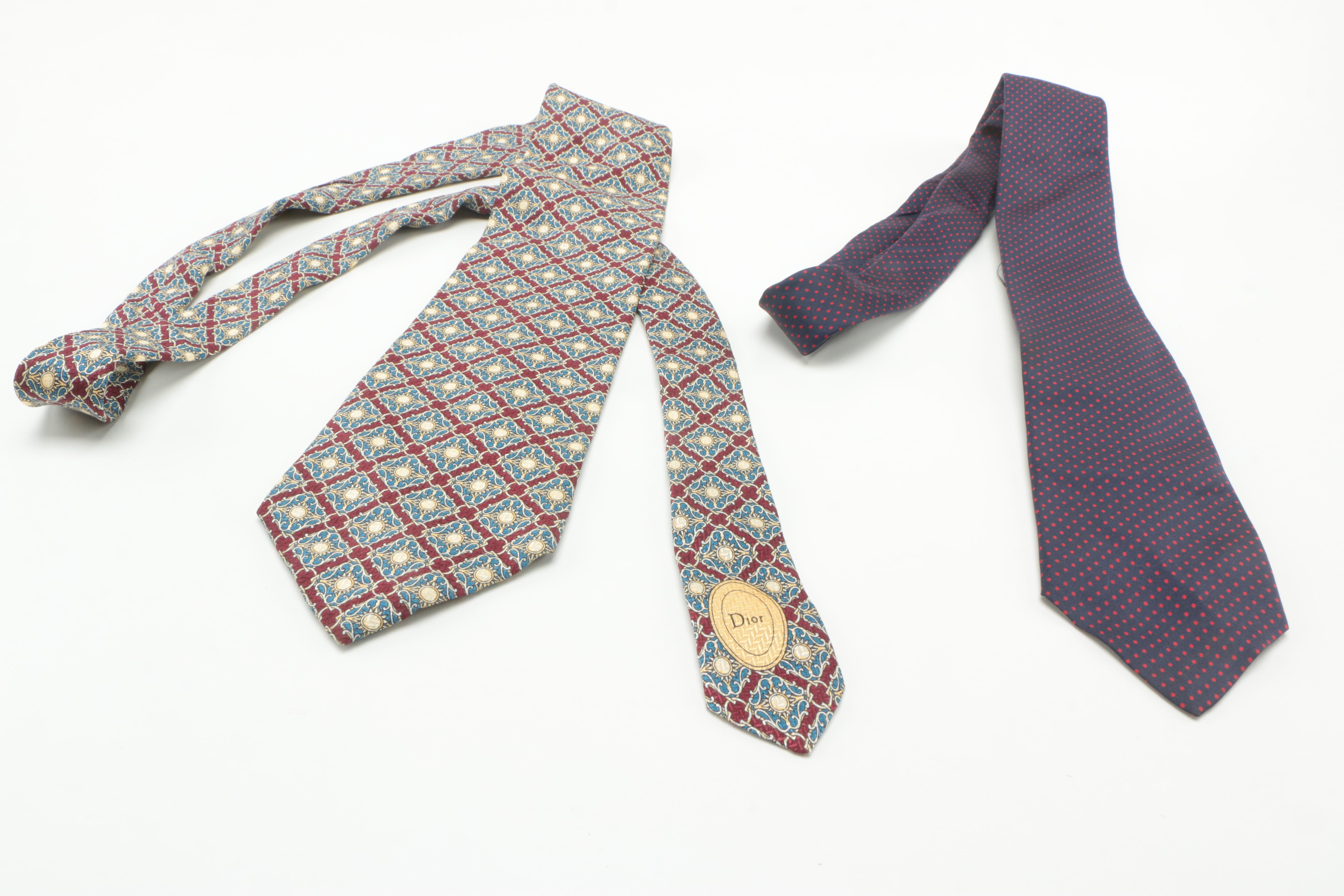 Christian Dior Silk Neckties