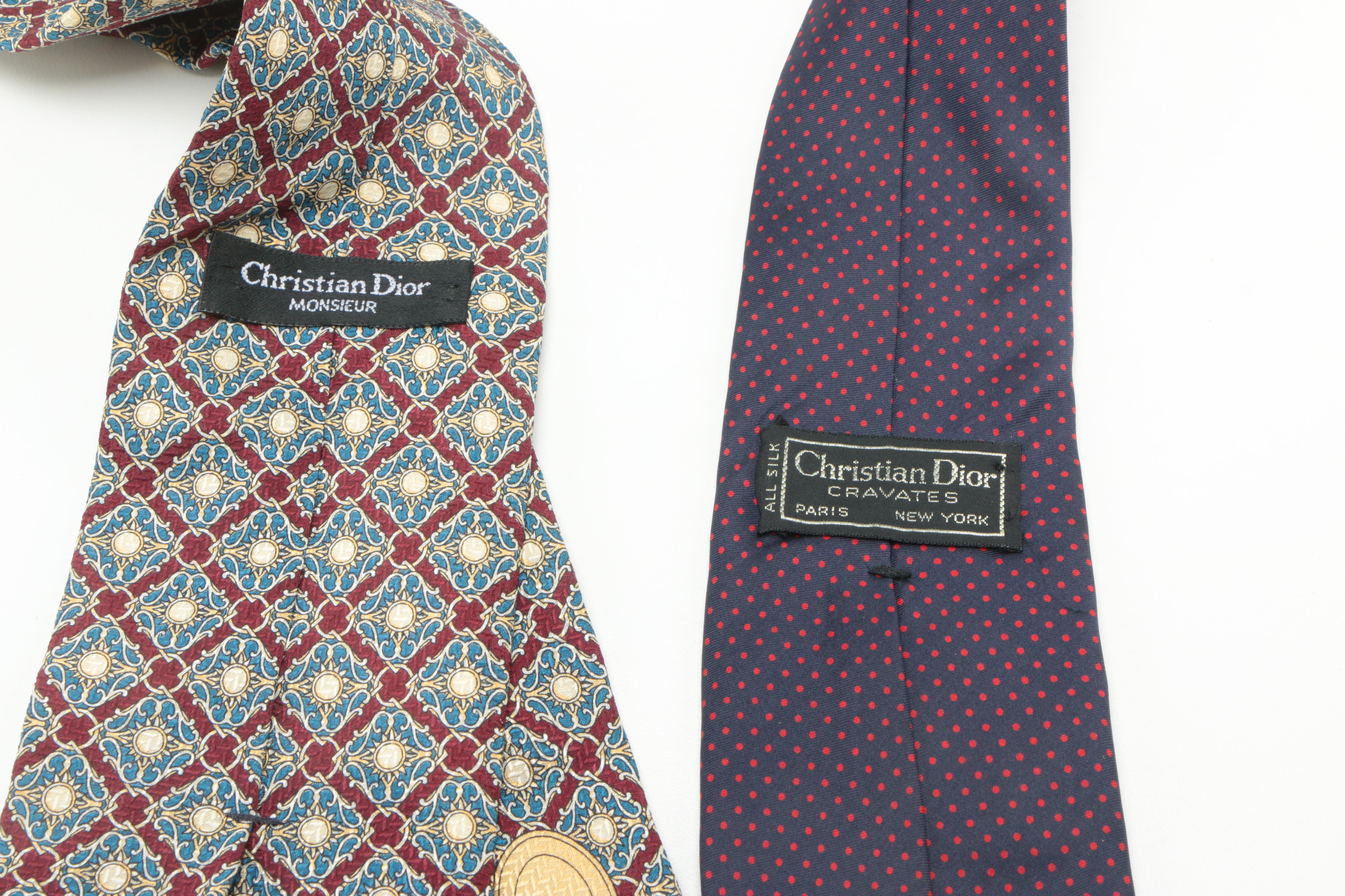 Christian Dior Silk Neckties