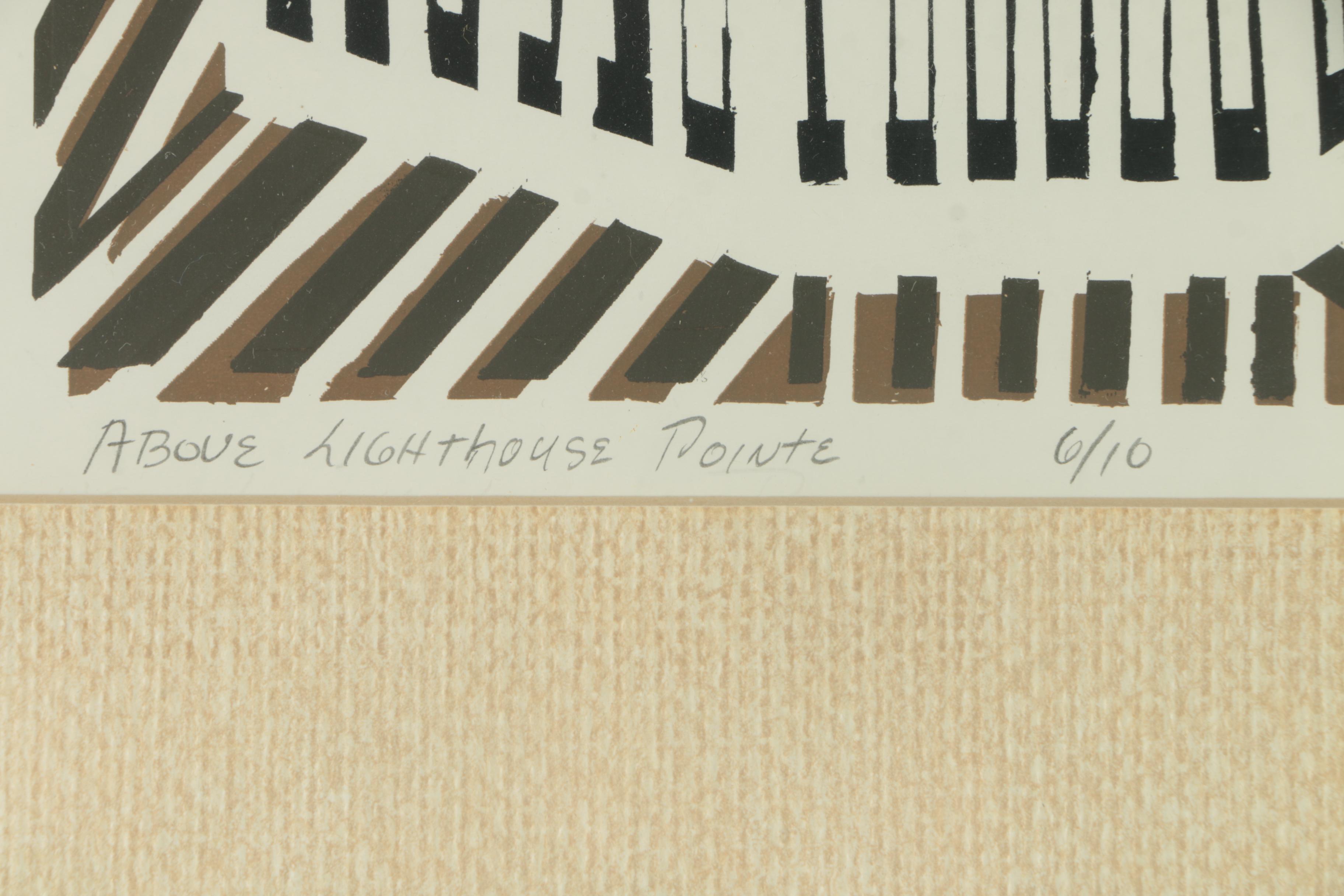 Beverly Eckhouse Limited Edition Serigraph "Above Lighthouse Pointe"