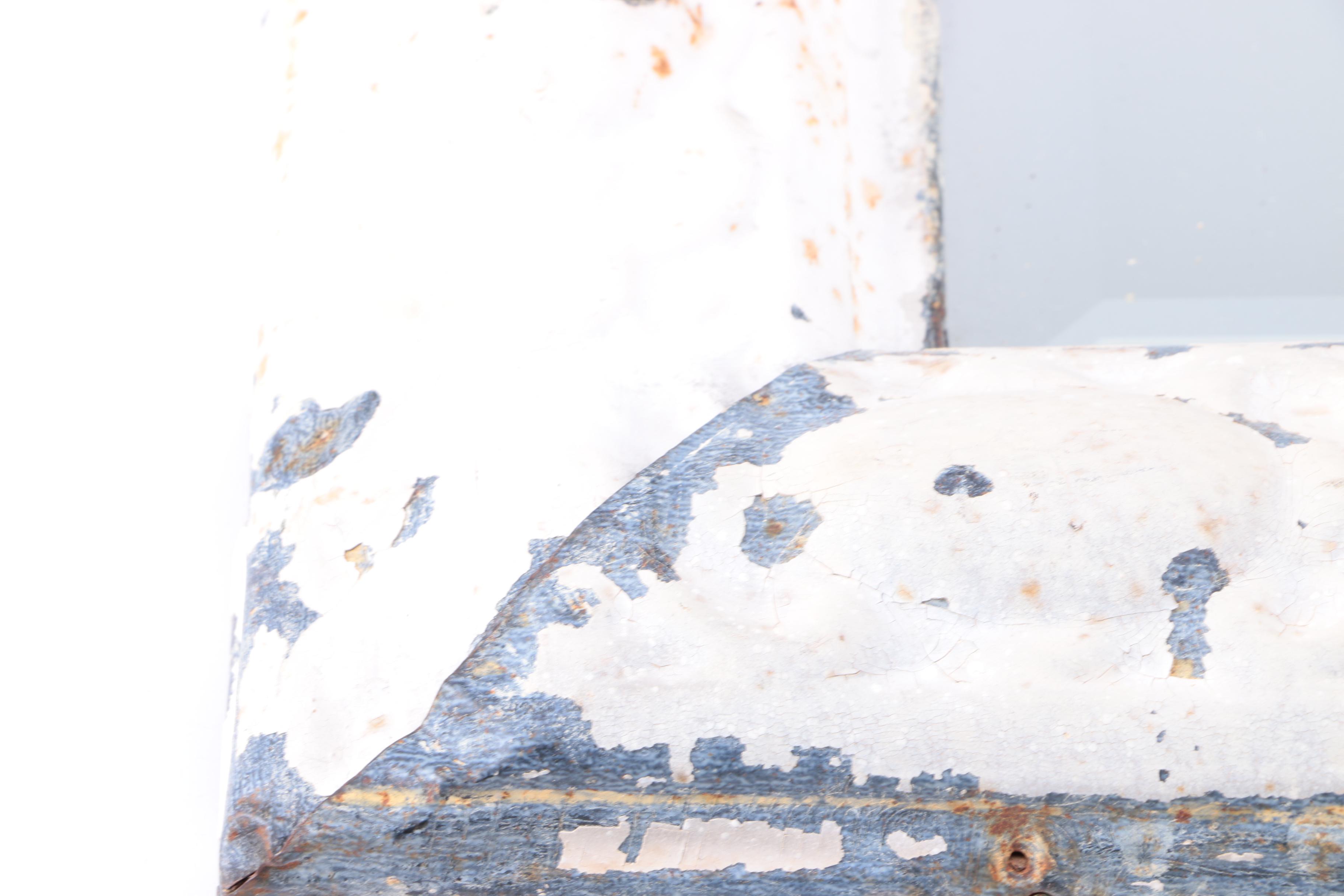 Distressed Metal and Wood Wall Mirror