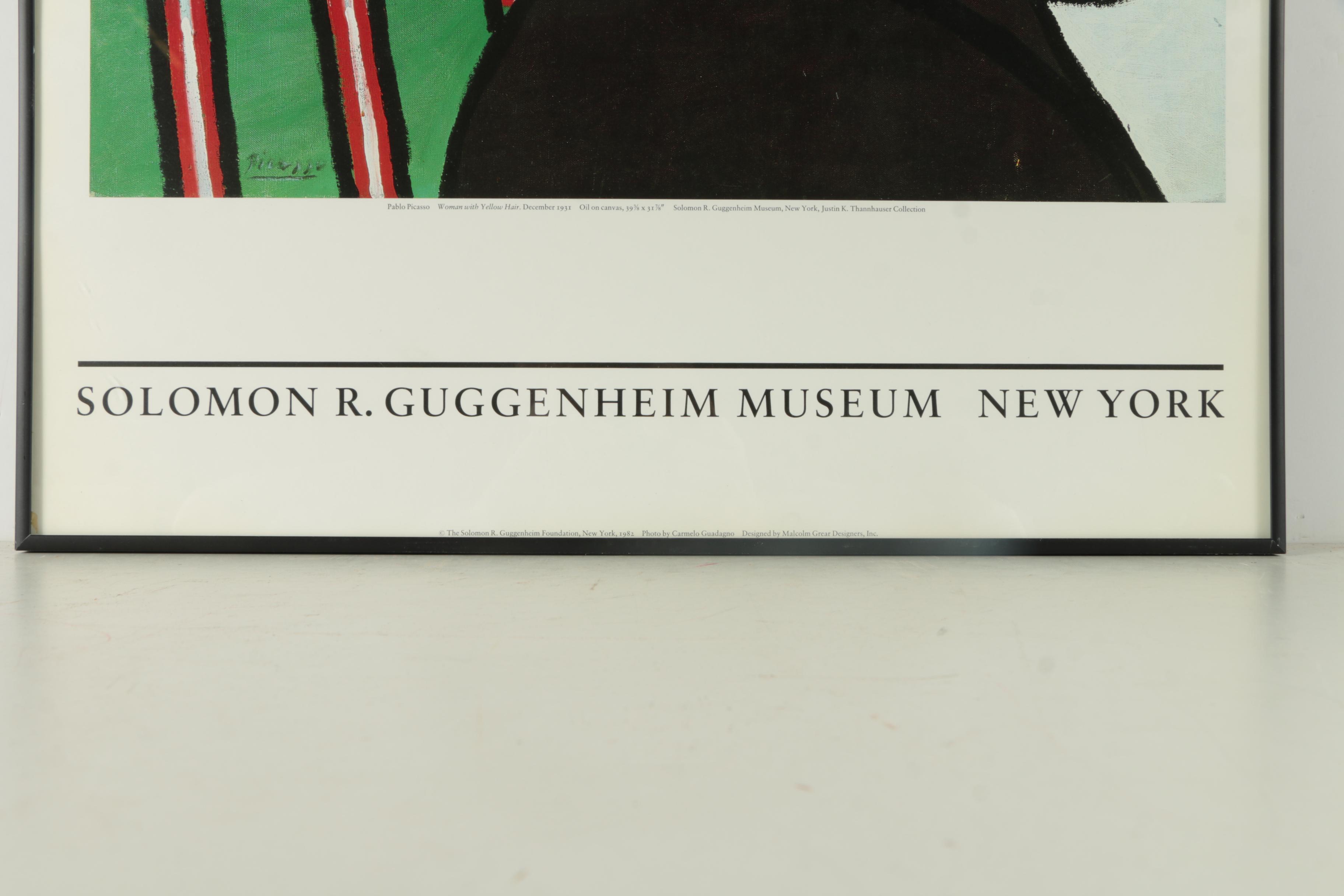 After Pablo Picasso "Woman with Yellow Hair" Guggenheim Museum Poster