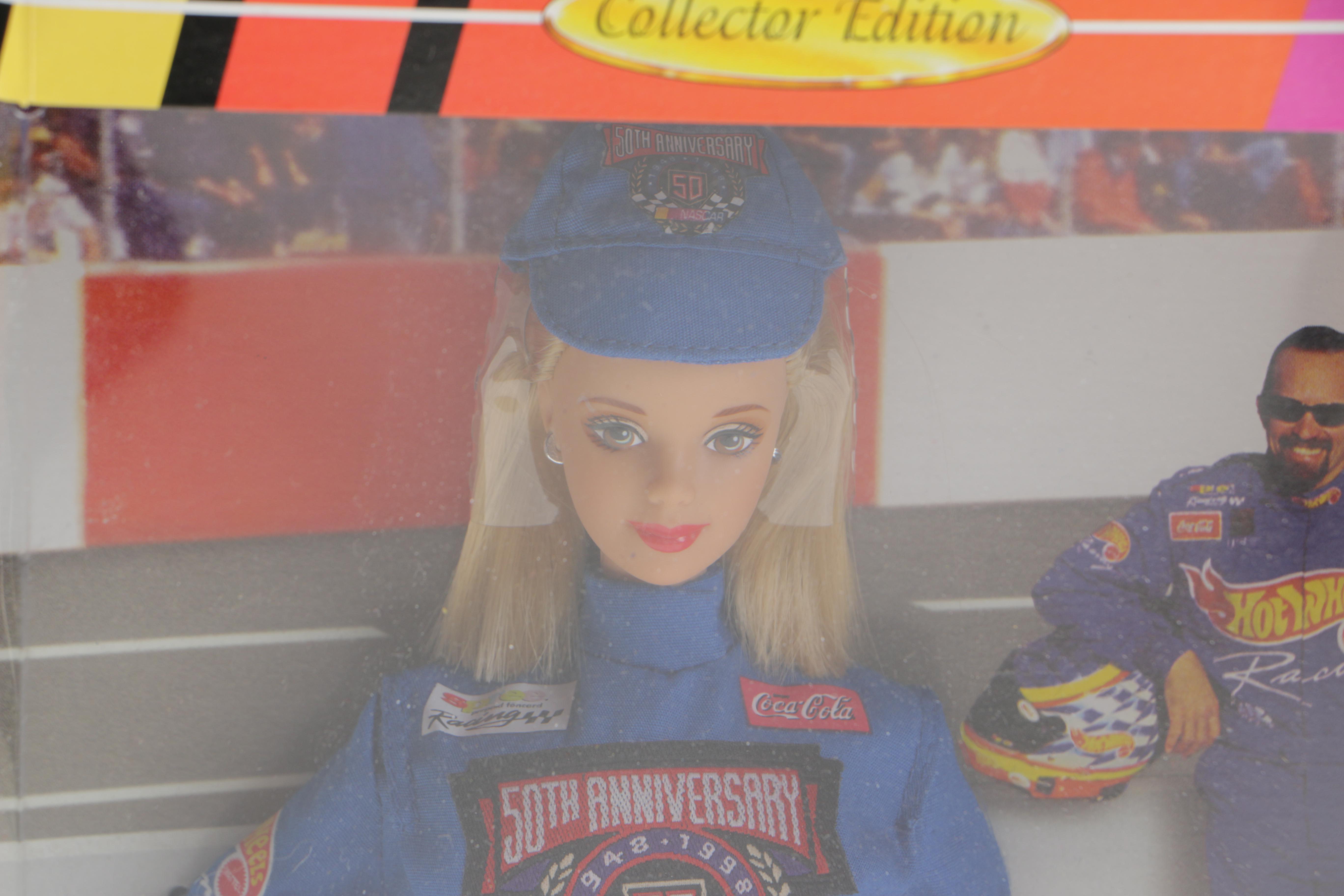Chicago Cubs and Nascar Barbie Dolls in Original Packaging
