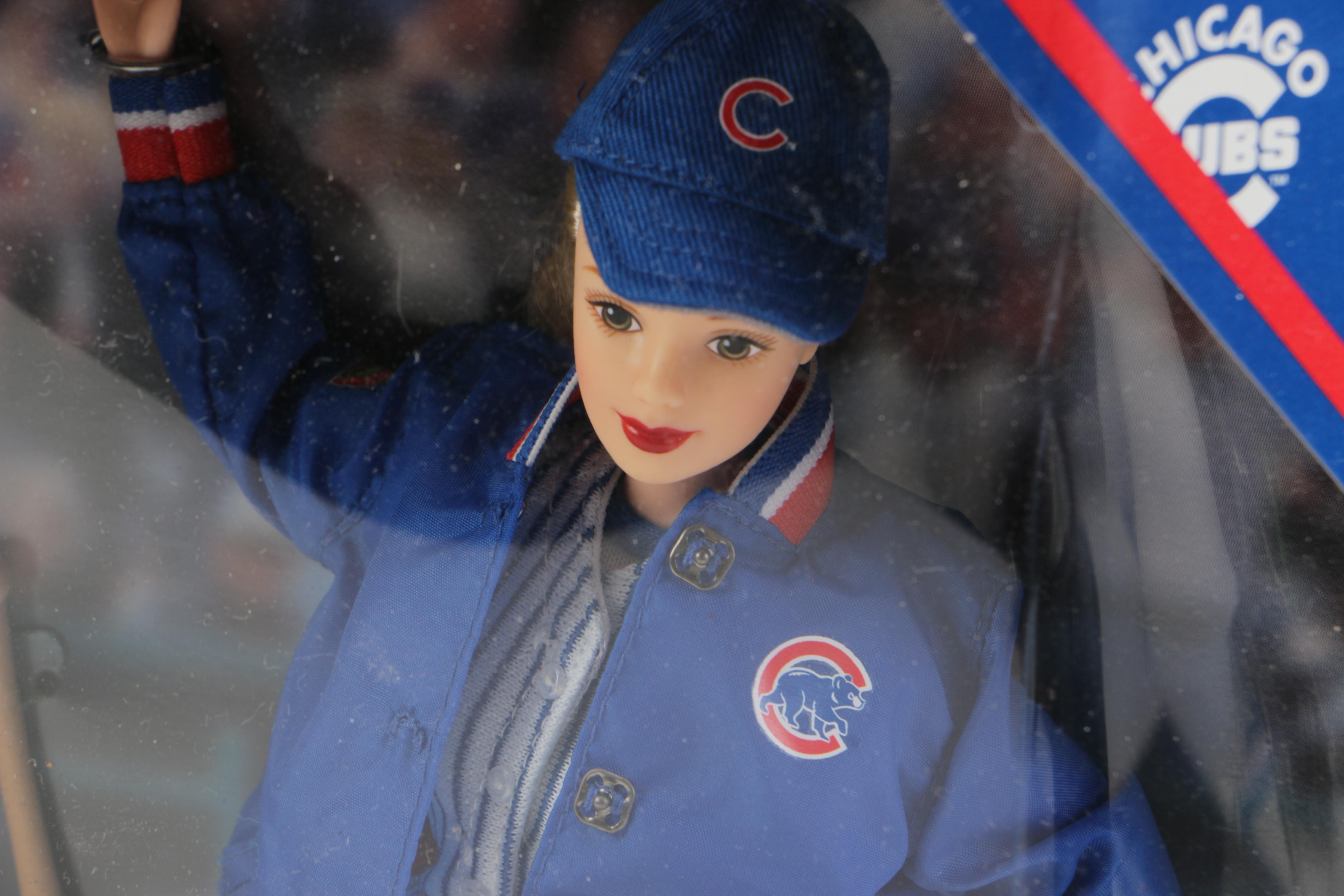 Chicago Cubs and Nascar Barbie Dolls in Original Packaging