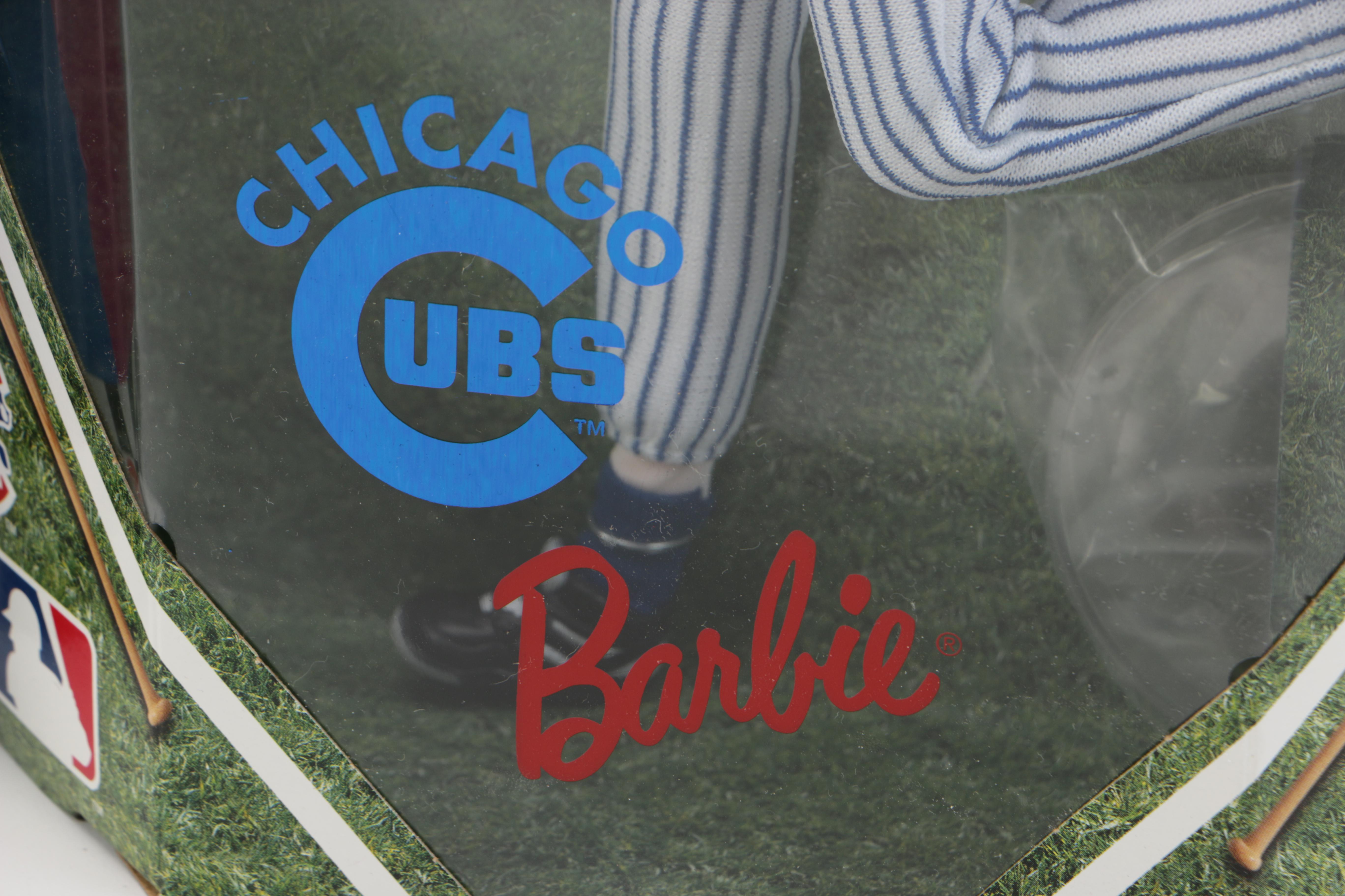 Chicago Cubs and Nascar Barbie Dolls in Original Packaging