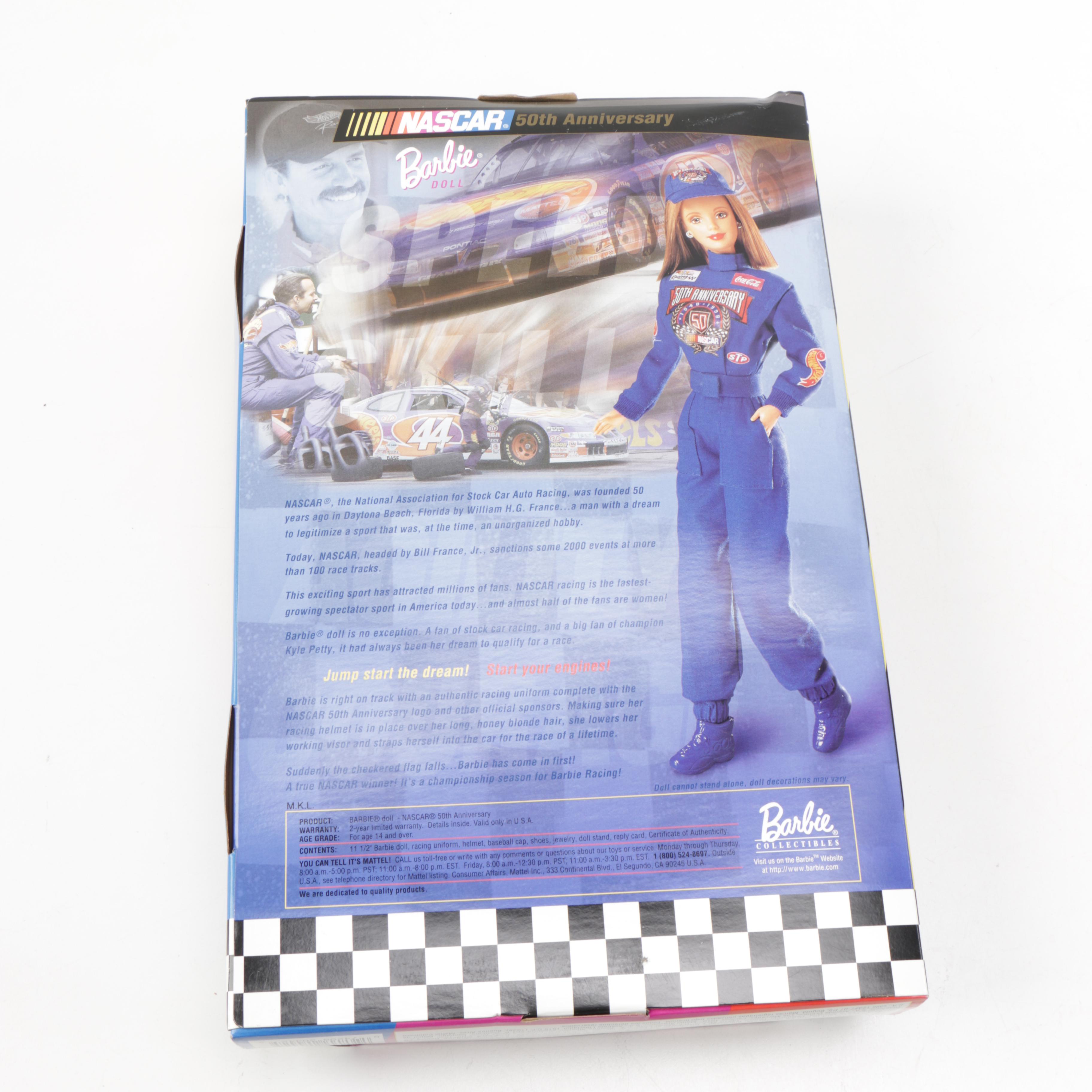 Chicago Cubs and Nascar Barbie Dolls in Original Packaging