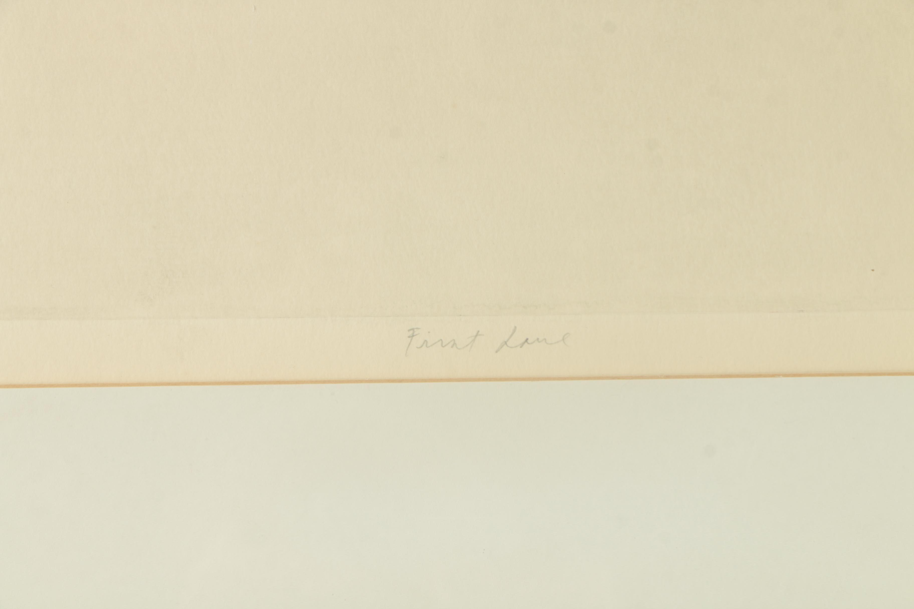 Signed Intaglio Print on Paper