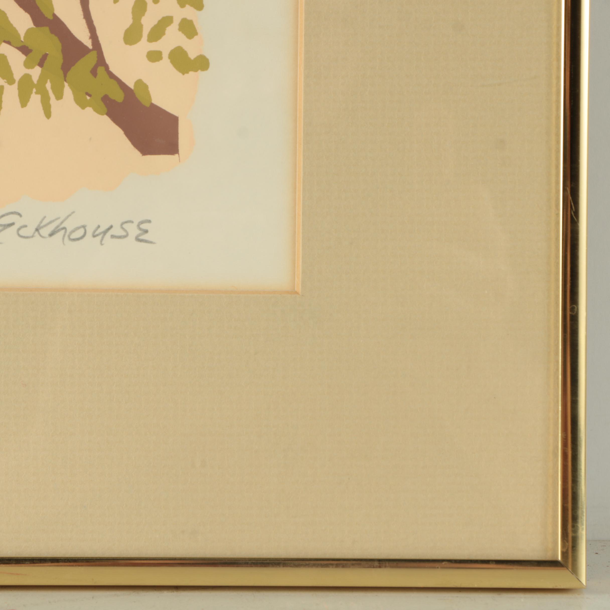 Beverly Eckhouse Limited Edition Serigraph on Paper "Leaf Canopy"