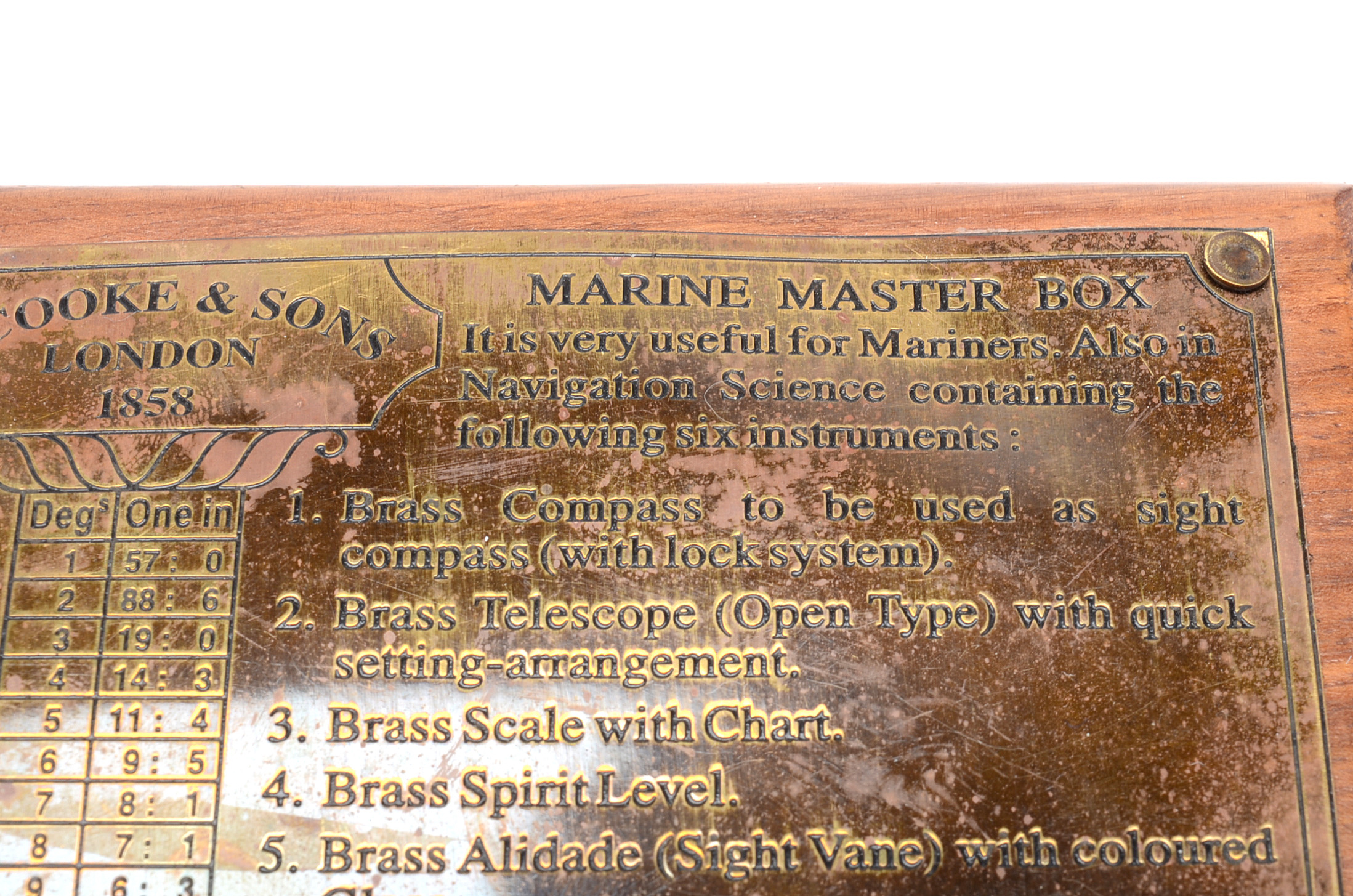 "Marine Master Box" Navigational Instrument By T. Cooke & Sons