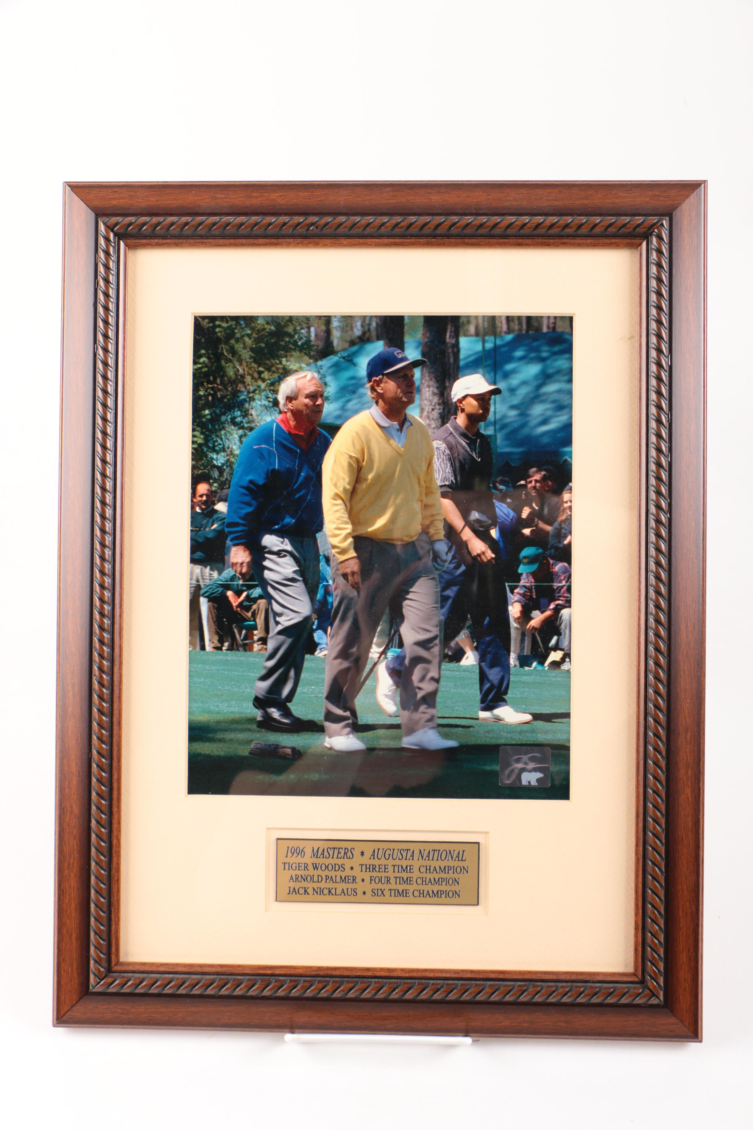 Three Photographic Plaques of Golfers