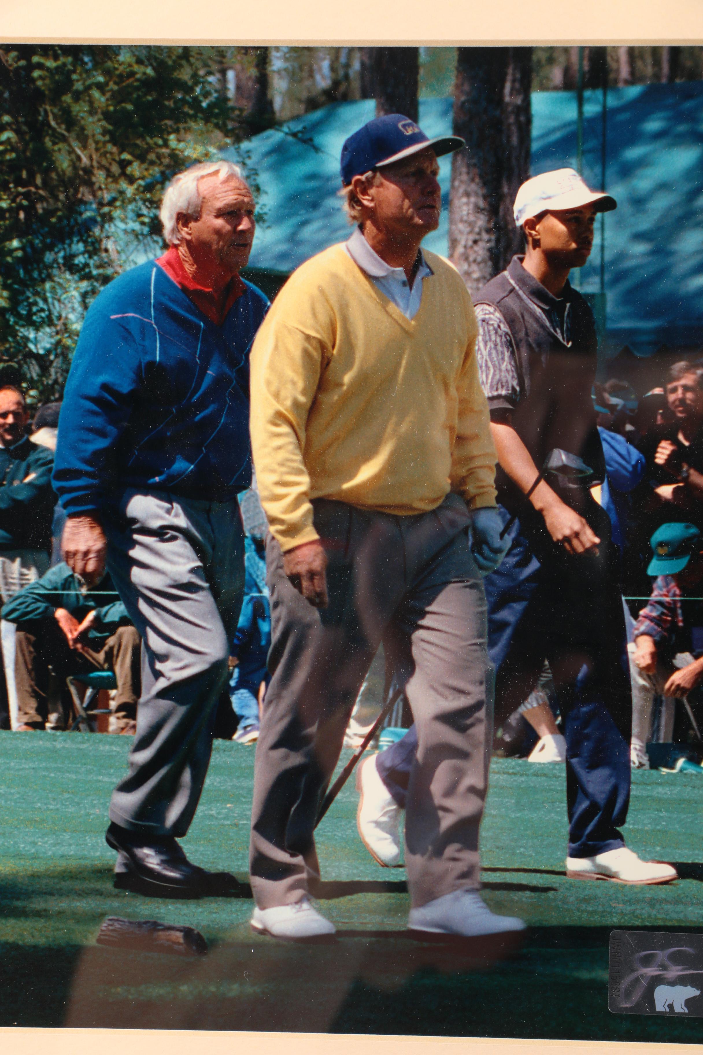 Three Photographic Plaques of Golfers