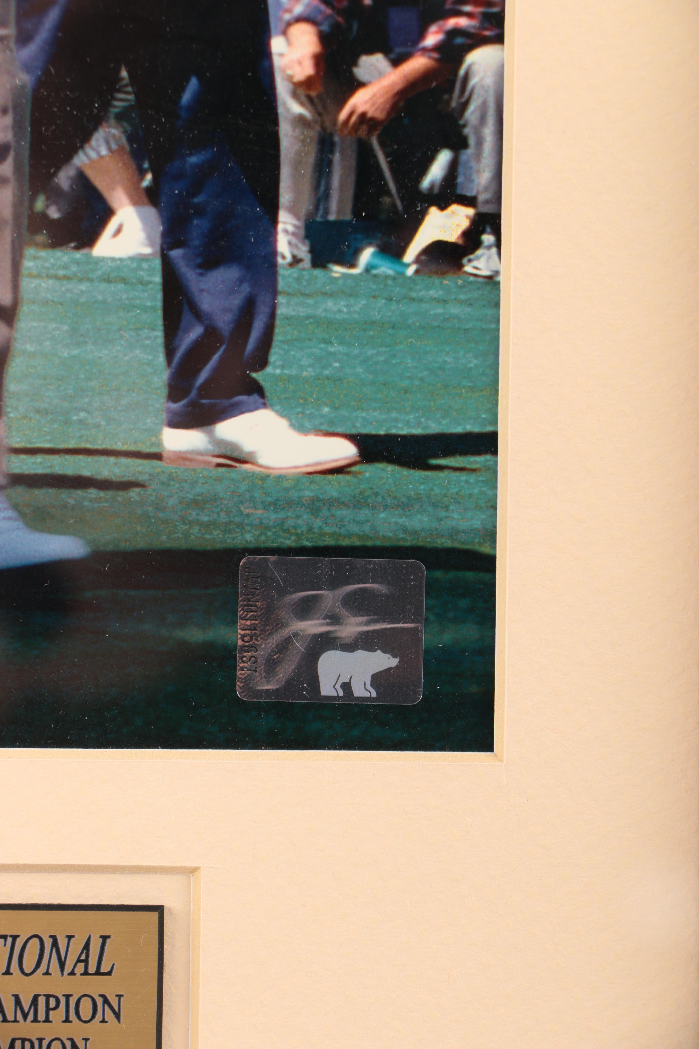 Three Photographic Plaques of Golfers