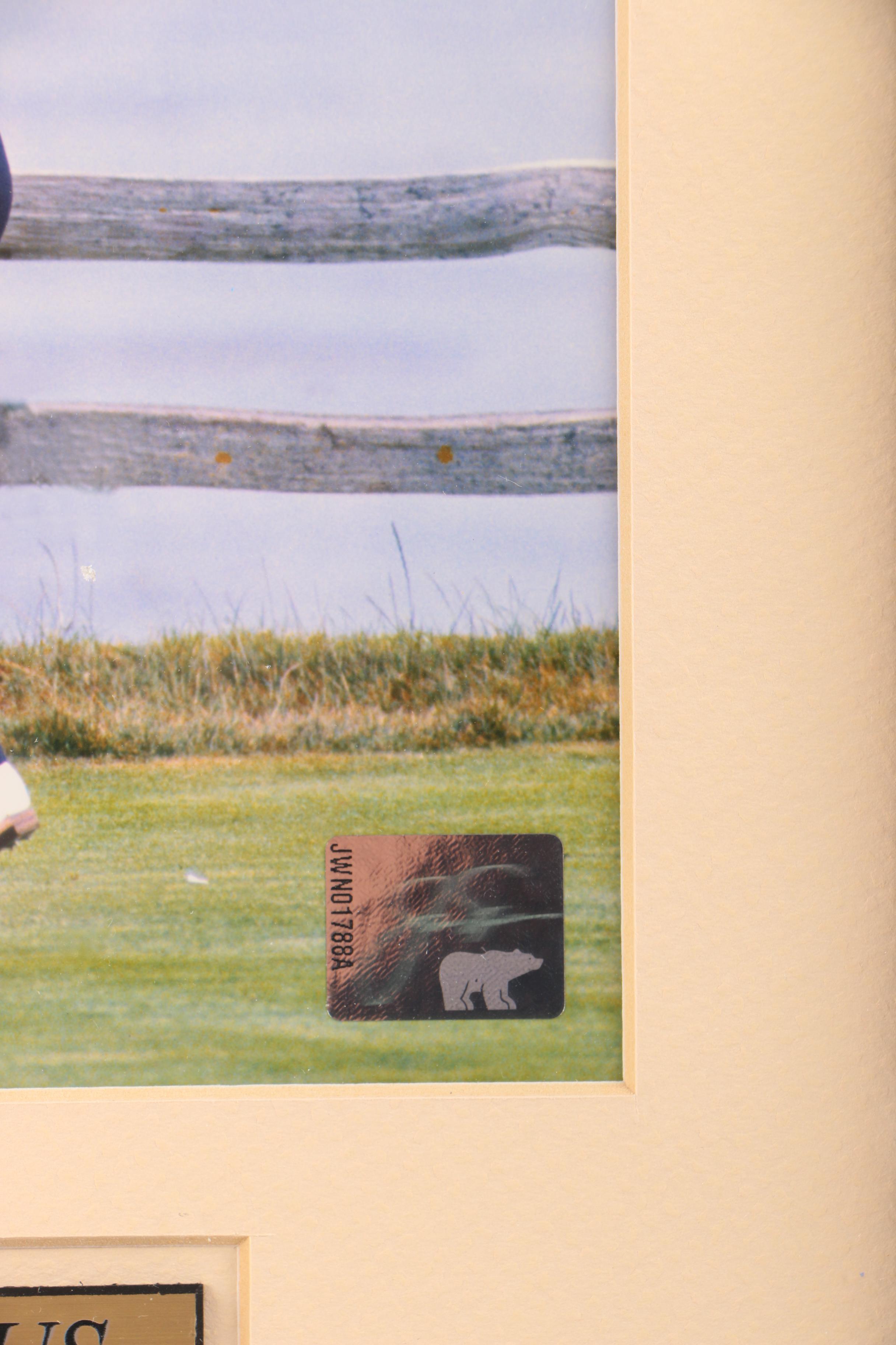 Three Photographic Plaques of Golfers