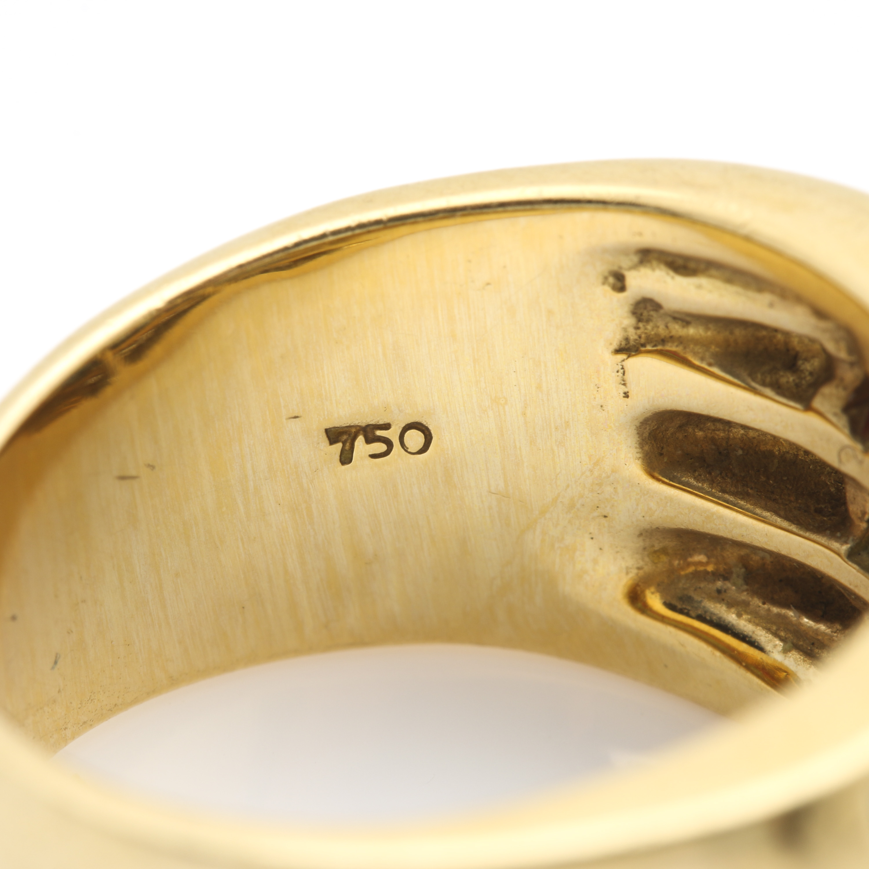 14K Yellow Gold Sapphire, Emerald, Ruby and Diamond Ring