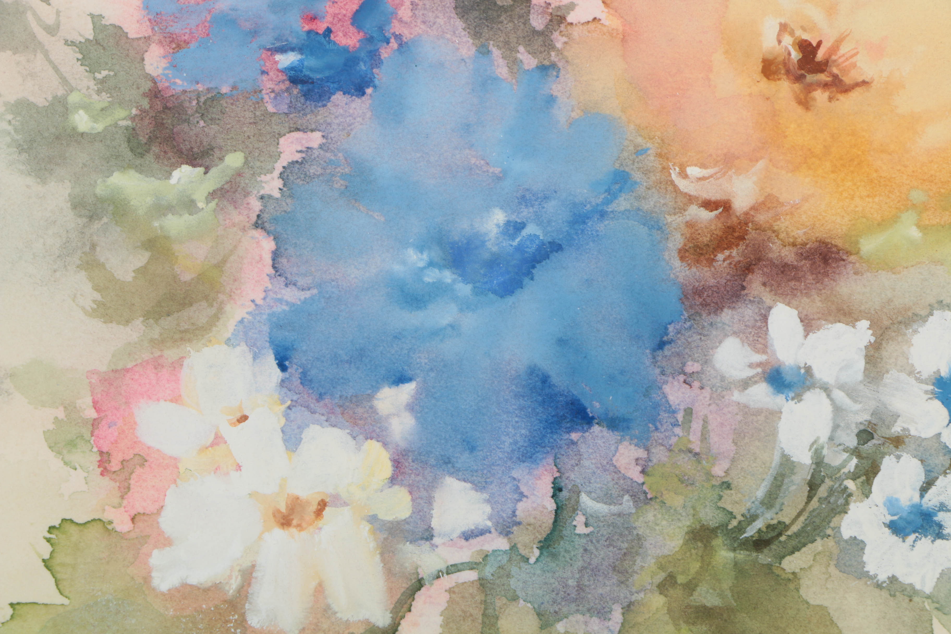 Jane Rocheleau Original Watercolor Painting of Flowers