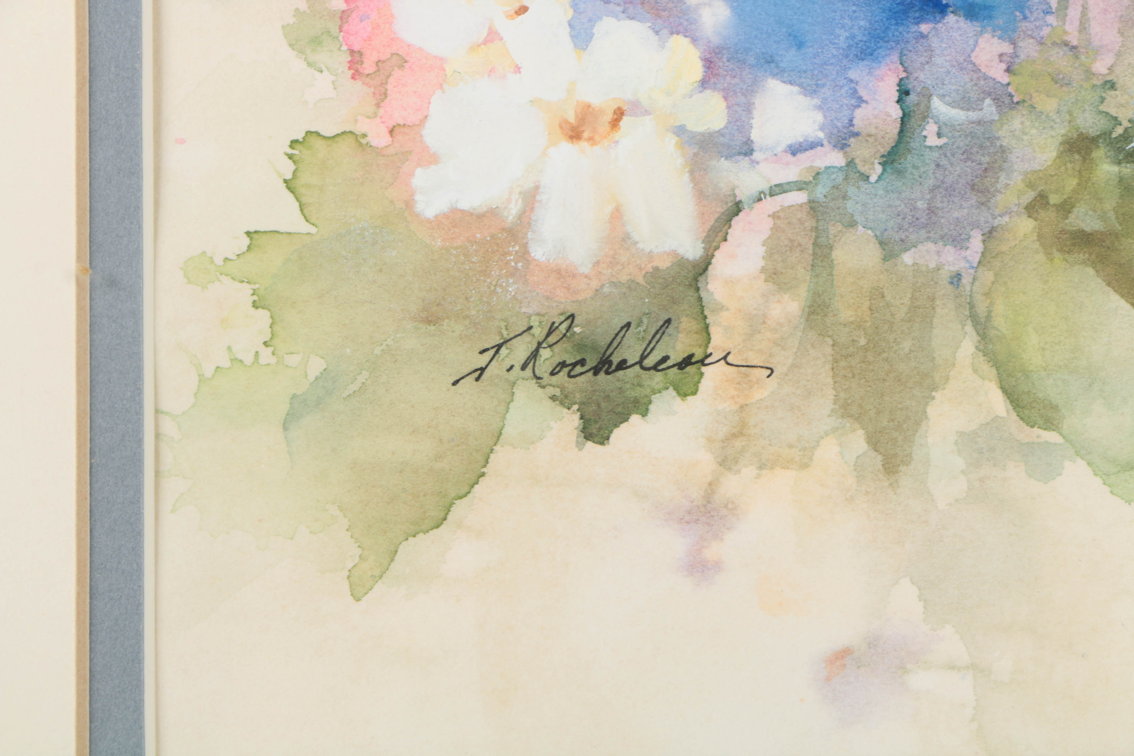 Jane Rocheleau Original Watercolor Painting of Flowers