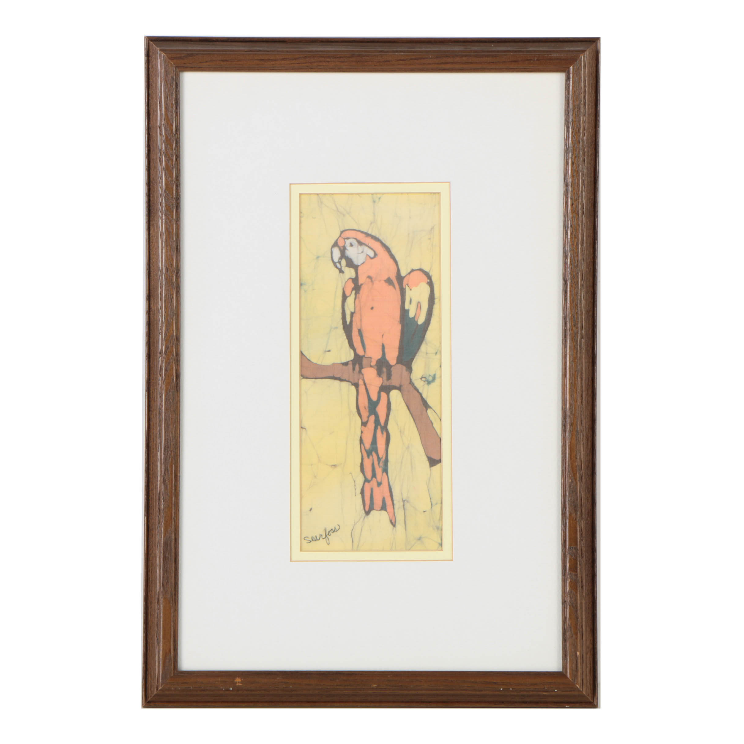 Janet Searfoss Batik of a Parrot