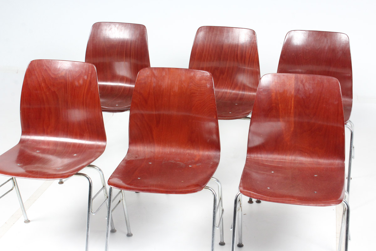 Mid Century Modern Molded Plywood Desk Chairs by Royal